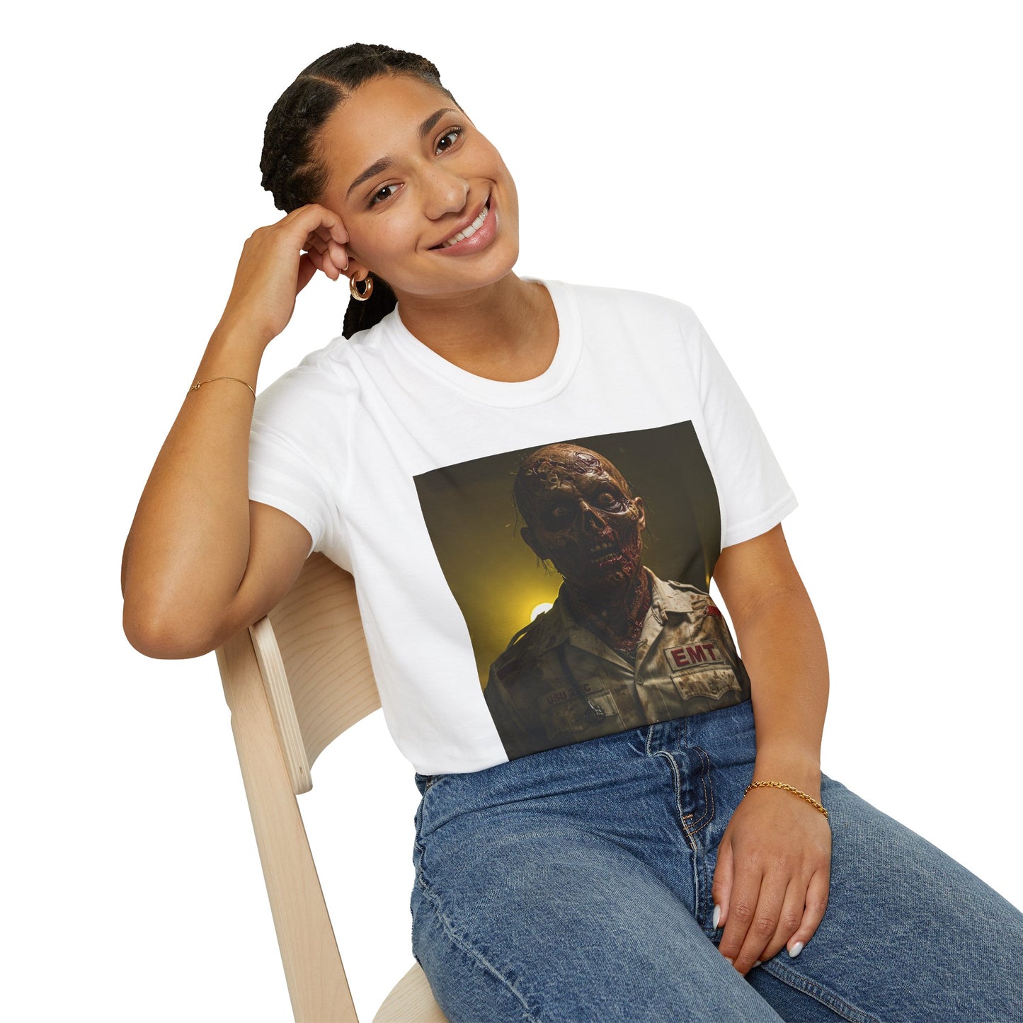 Zombie EMT Unisex Softstyle T-Shirt - Horror Apparel for Halloween