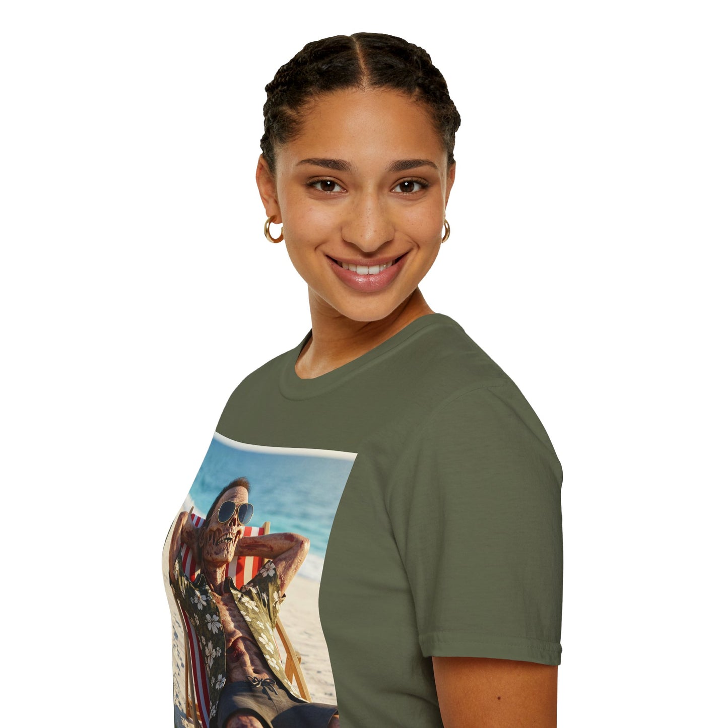 Chill Vibes Unisex Softstyle T-Shirt - Beach Relaxation Design