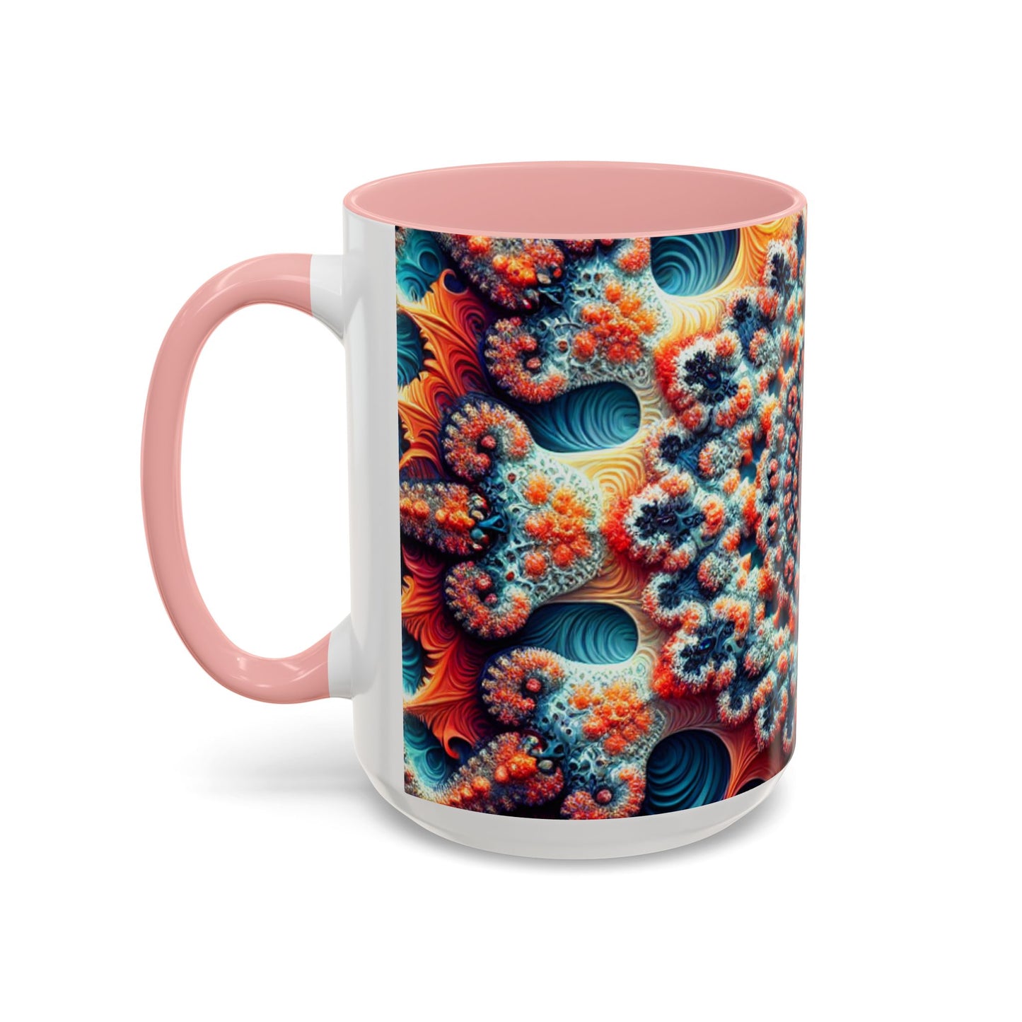Vibrant Kaleidoscope Accent Coffee Mug - 11oz & 15oz
