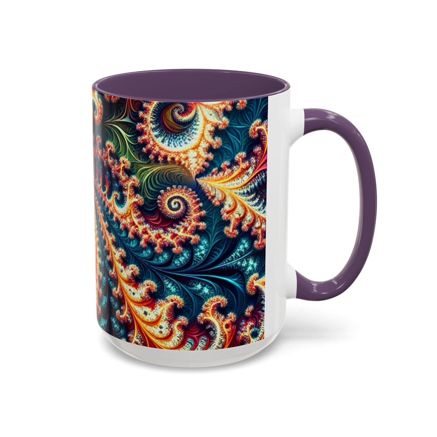 Vibrant Swirl Accent Coffee Mug - 11oz & 15oz