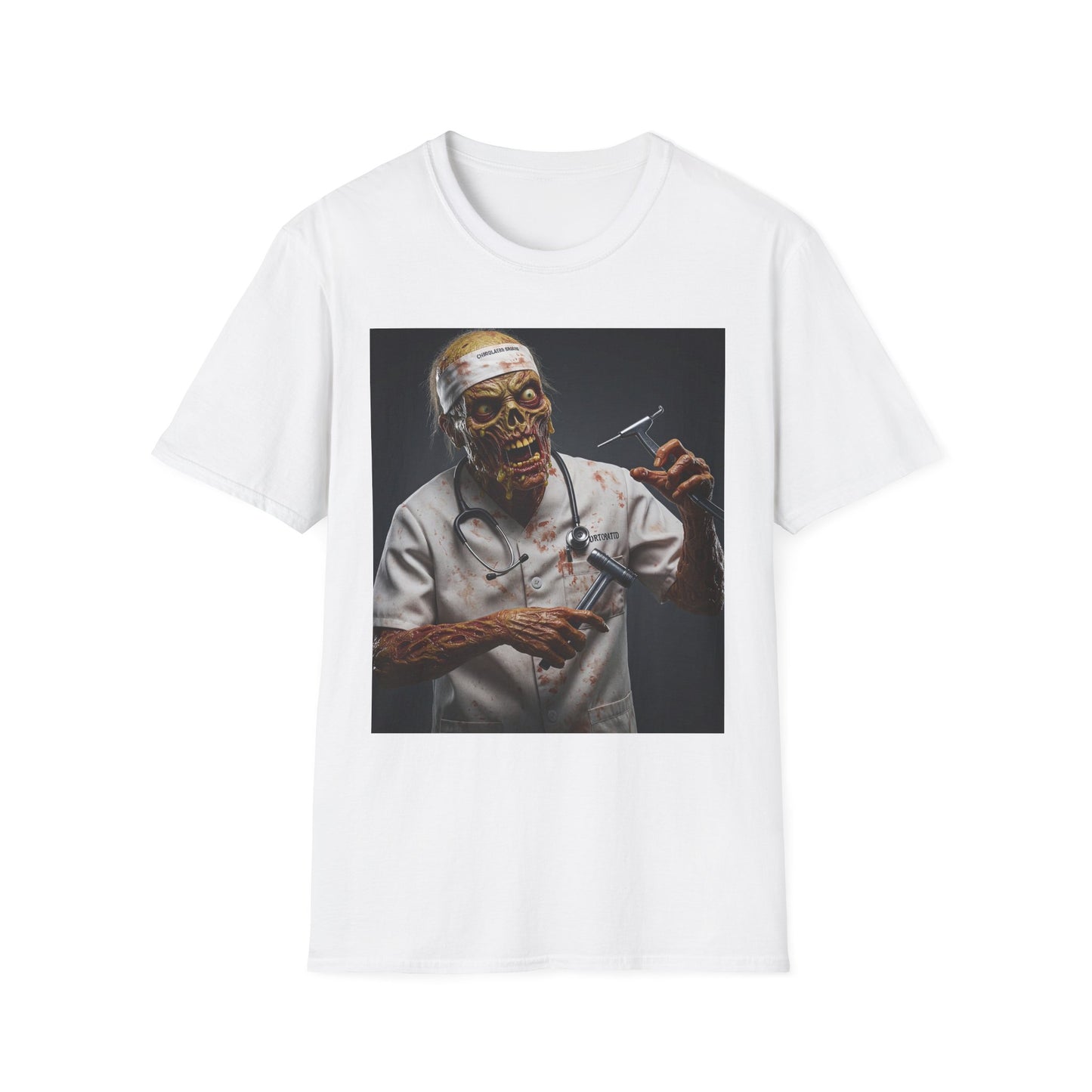 Zombie Doctor Unisex Softstyle T-Shirt - Perfect for Halloween & Horror Fans