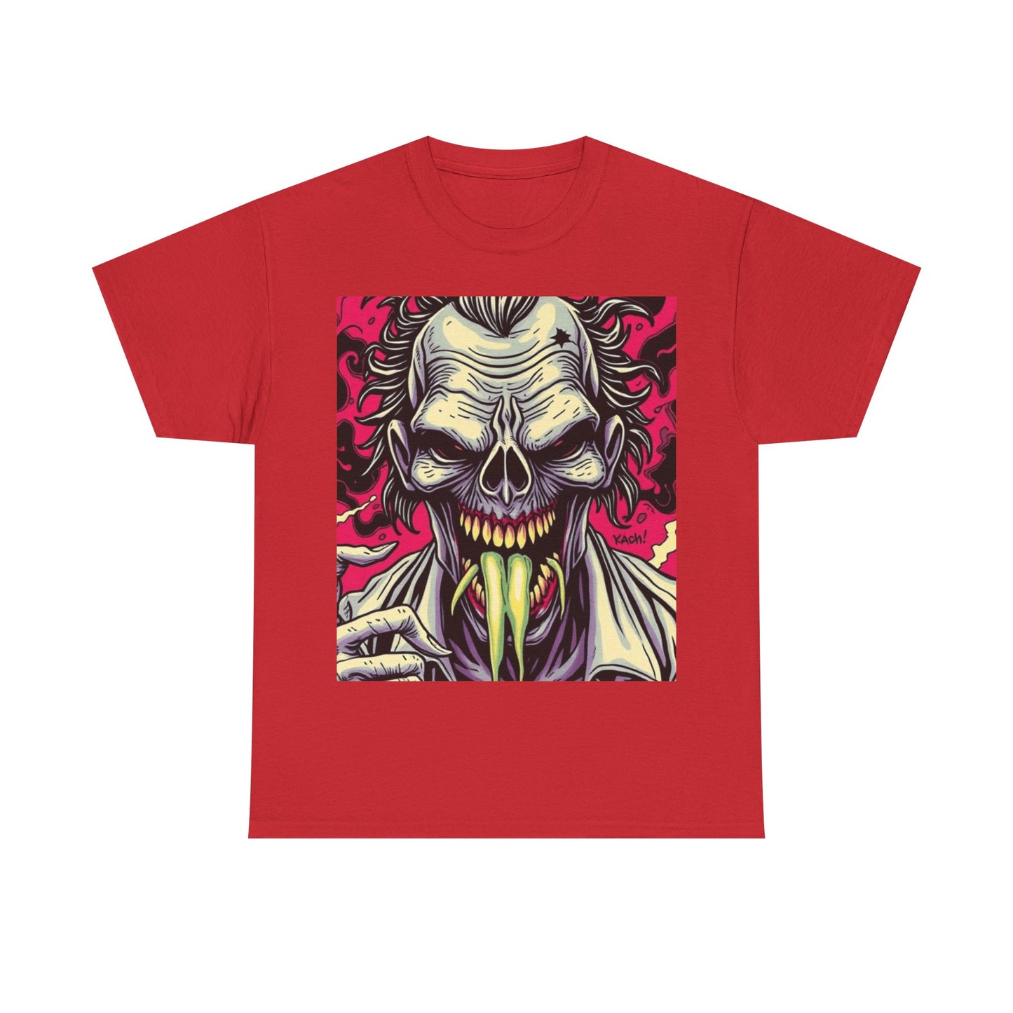UK - Graphic Horror T-Shirt - Unisex Heavy Cotton Tee with Skull Design