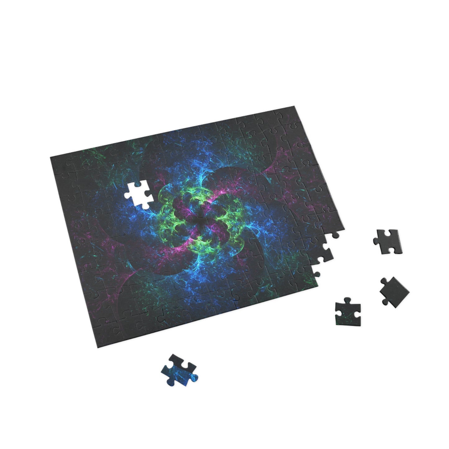 Vibrant Fractal Puzzle - 96, 252, 500, 1000-Piece Options for Relaxation and Fun