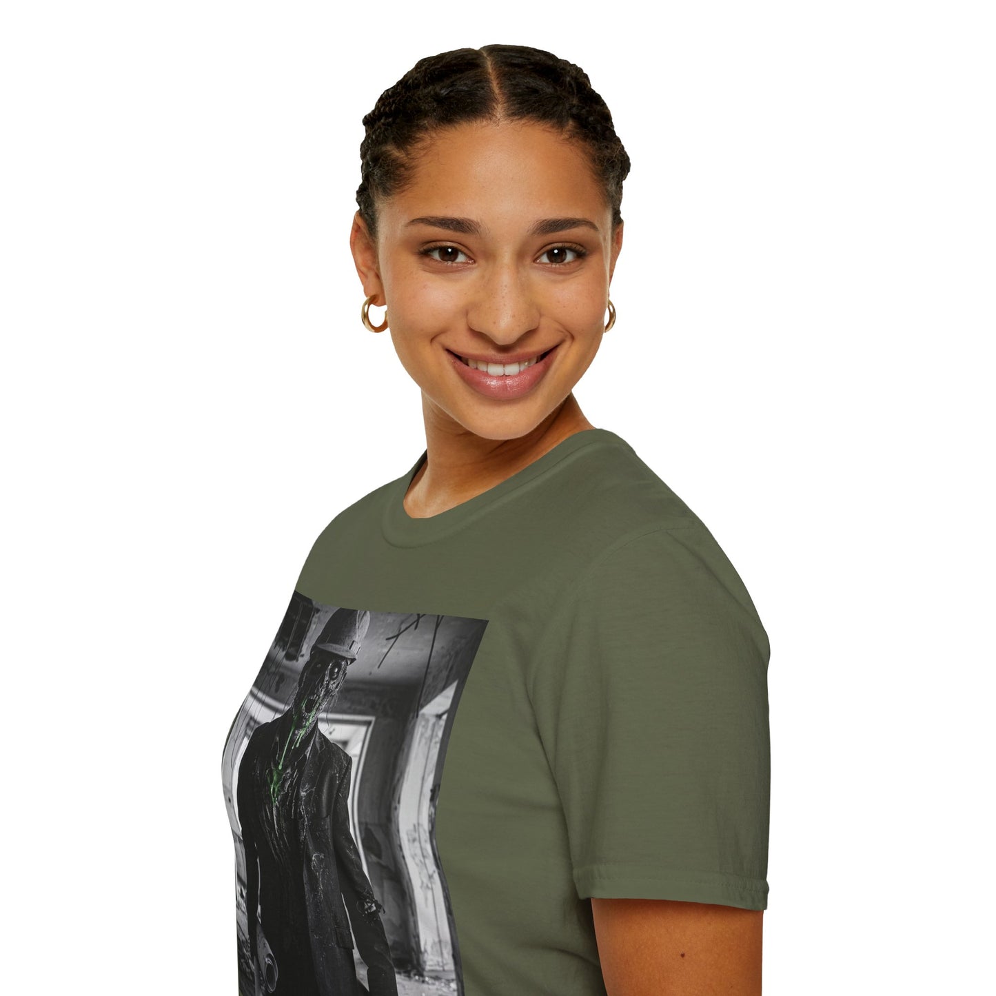 Unisex Softstyle T-Shirt with Creepy Monster Design - Perfect for Halloween and Horror Fans