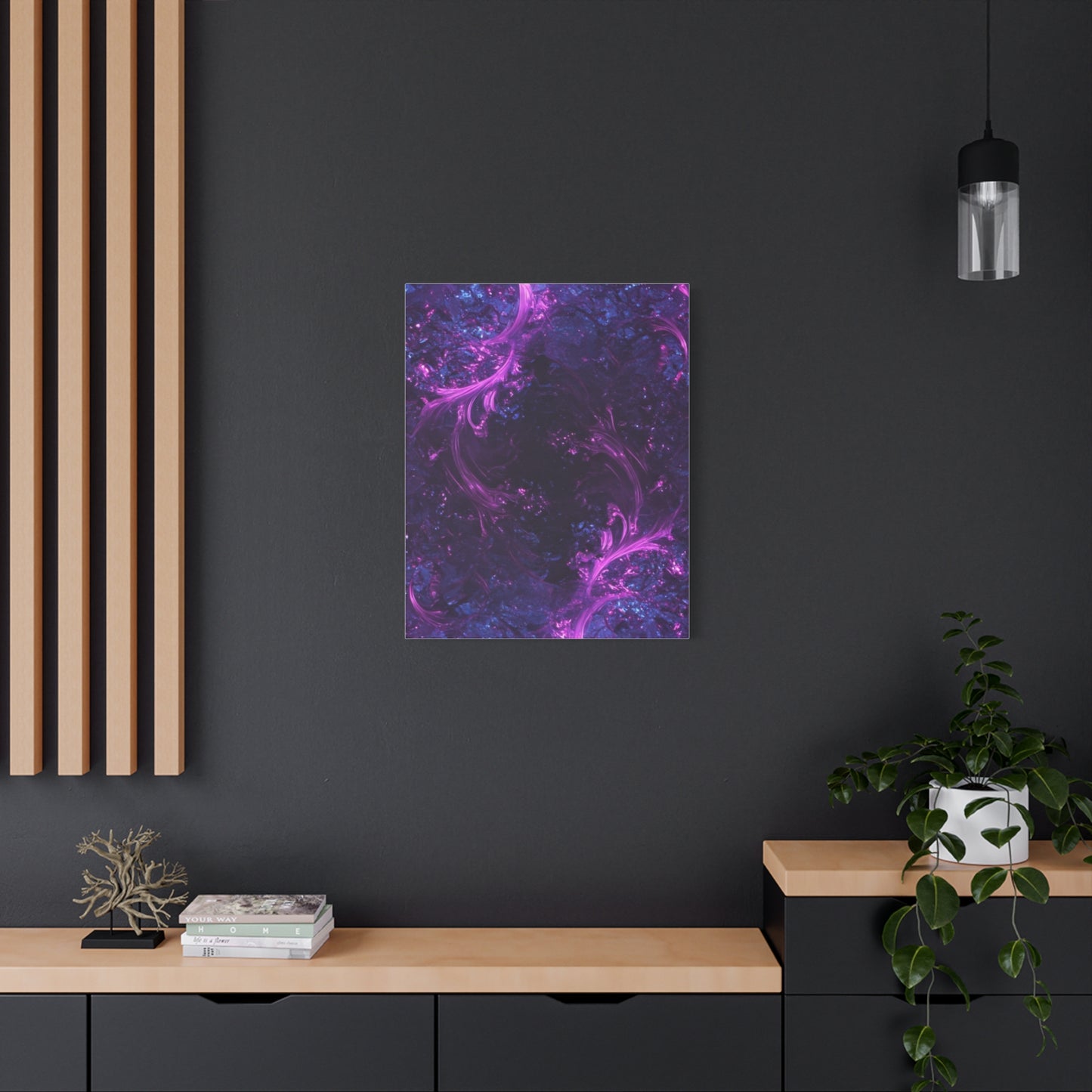 Abstract Purple Fractal Canvas Print - Artistic Wall Décor