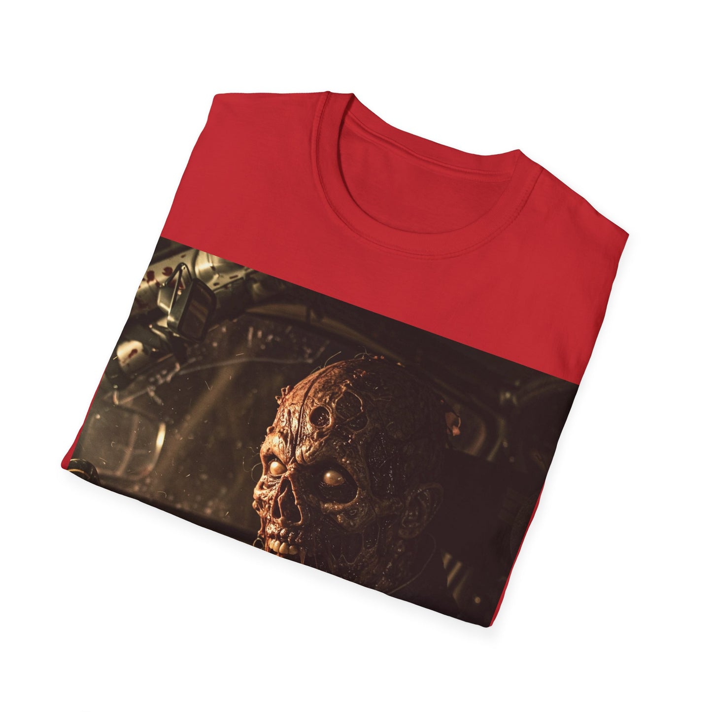 UK - Horror-Inspired Unisex Softstyle T-Shirt - Perfect for Halloween and Movie Buffs