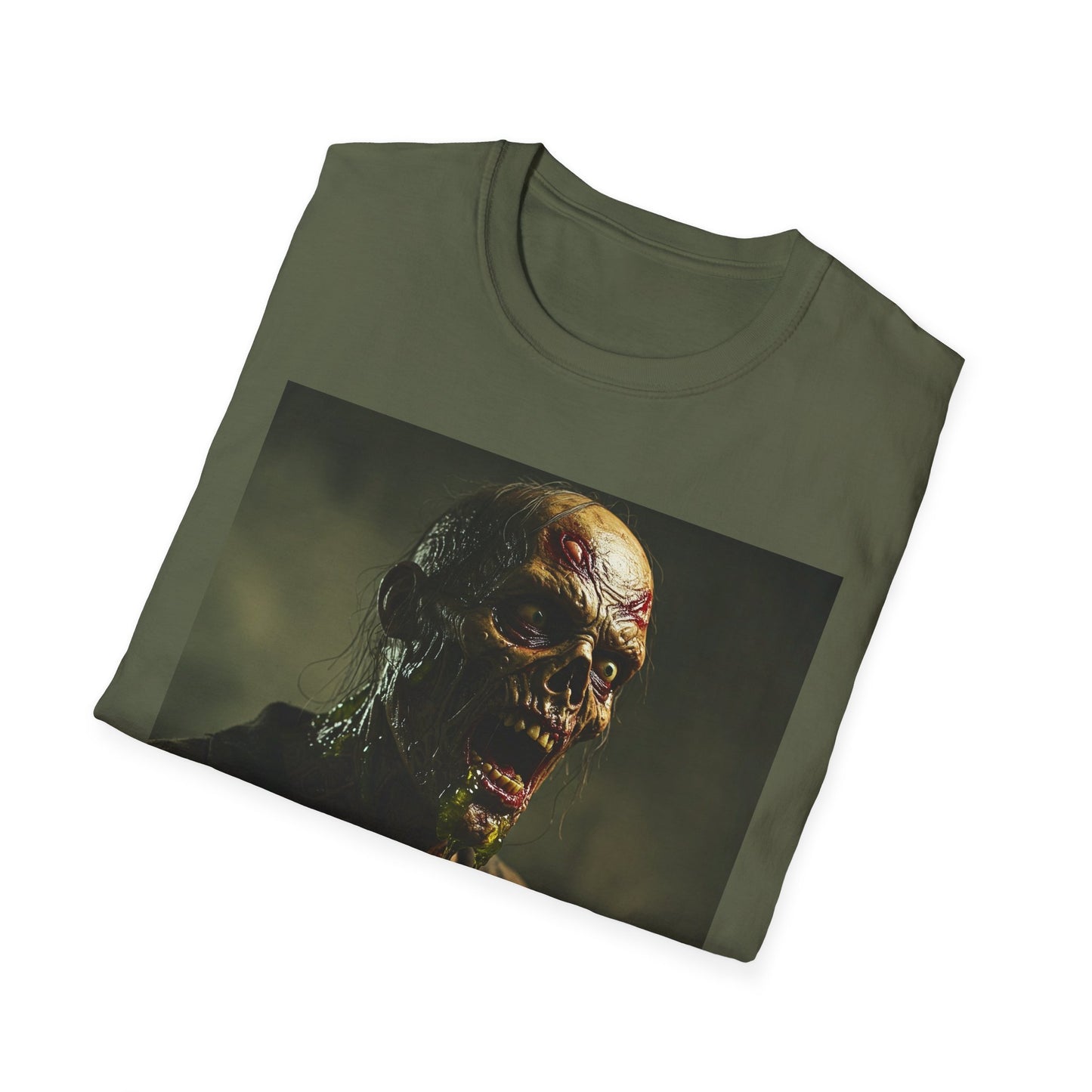 Apocalyptic Portrait Tee, bold, decaying zombie graphic