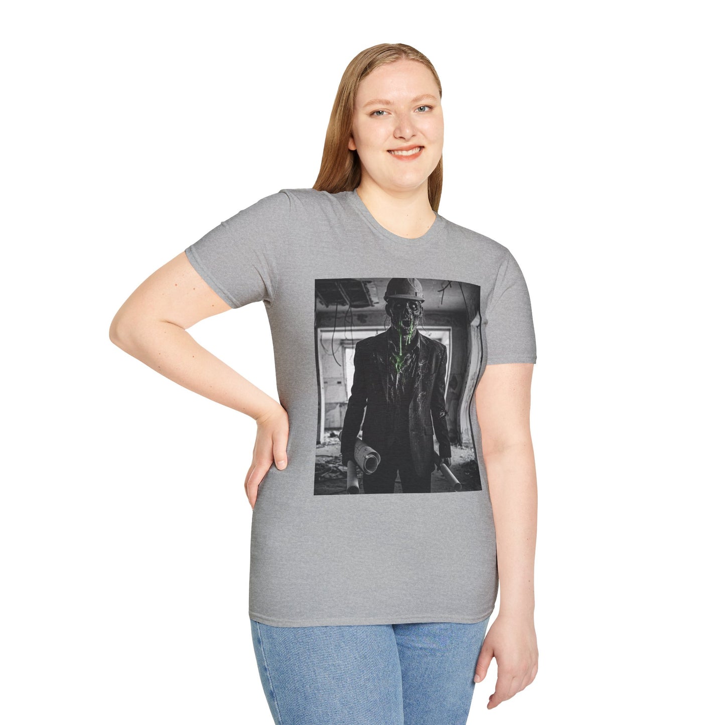 Unisex Softstyle T-Shirt with Creepy Monster Design - Perfect for Halloween and Horror Fans
