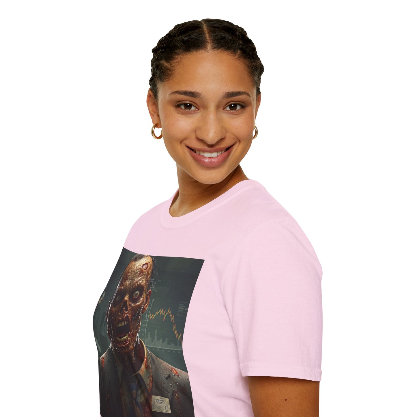 Zombie Businessman Unisex Softstyle T-Shirt | Spooky Halloween Apparel
