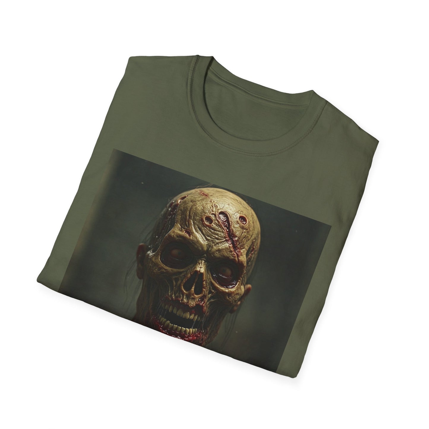 Unisex Softstyle T-Shirt - Creepy Skull Design - Perfect for Halloween or Casual Wear