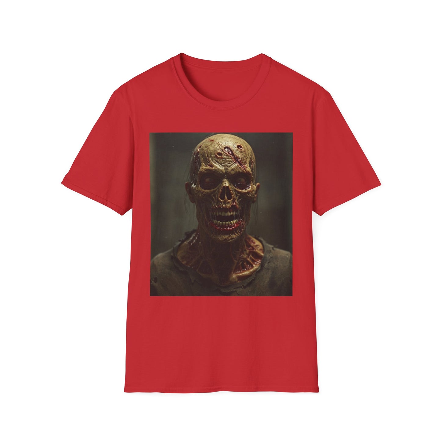 Unisex Softstyle T-Shirt - Creepy Skull Design - Perfect for Halloween or Casual Wear