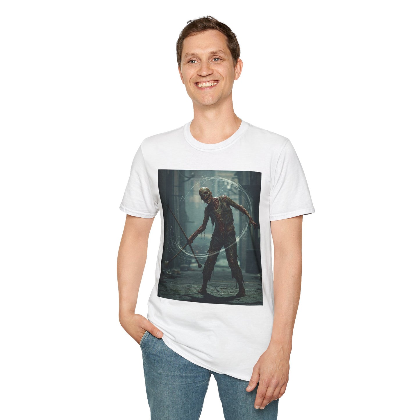 Unisex Softstyle Horror Graphic T-Shirt - Spooky Monster Design