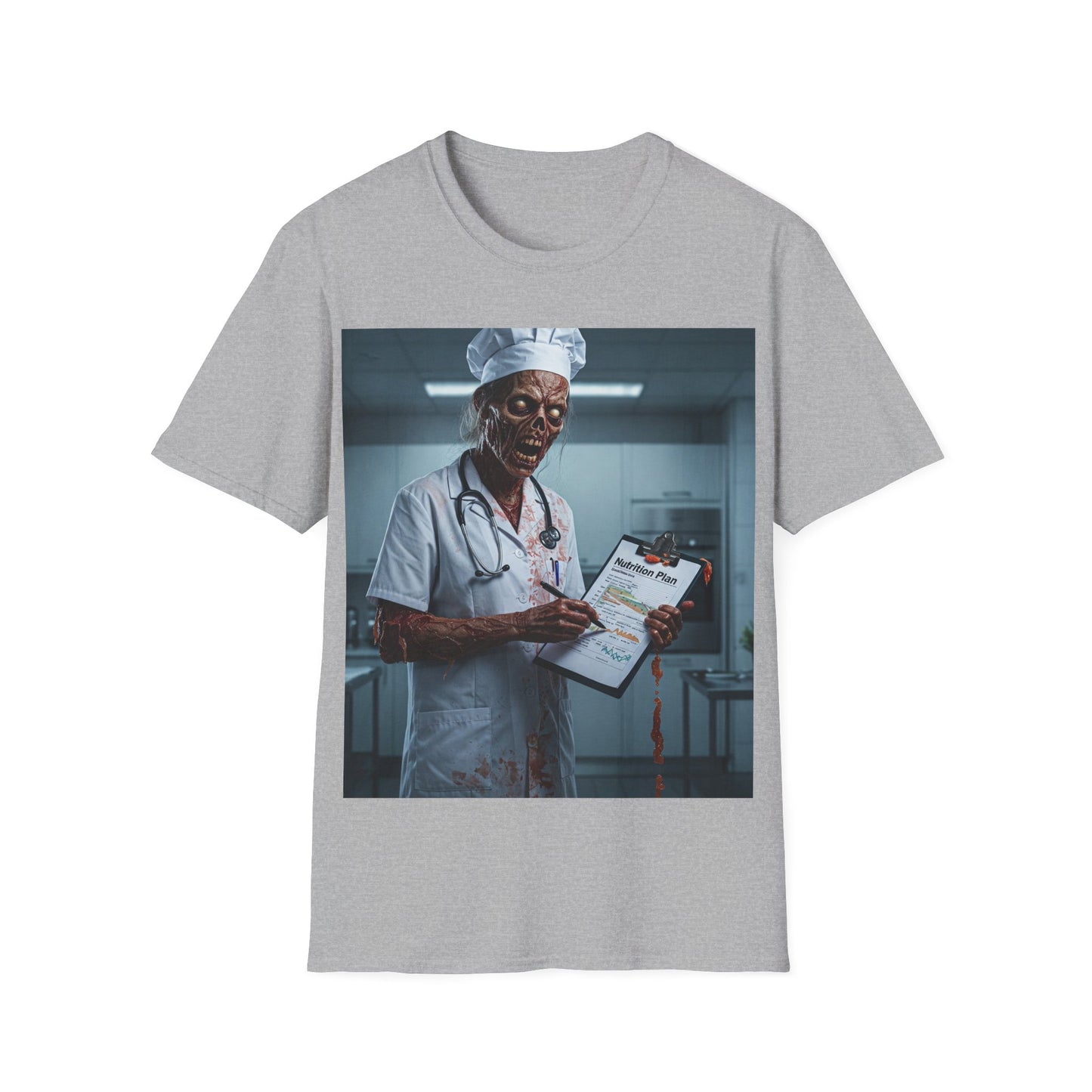 UK - Funny Zombie Doctor T-Shirt - Unisex Softstyle, Halloween Gift
