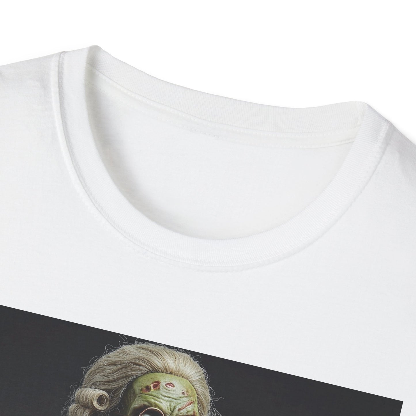 Creepy Zombie Portrait Unisex Softstyle T-Shirt - Perfect for Halloween