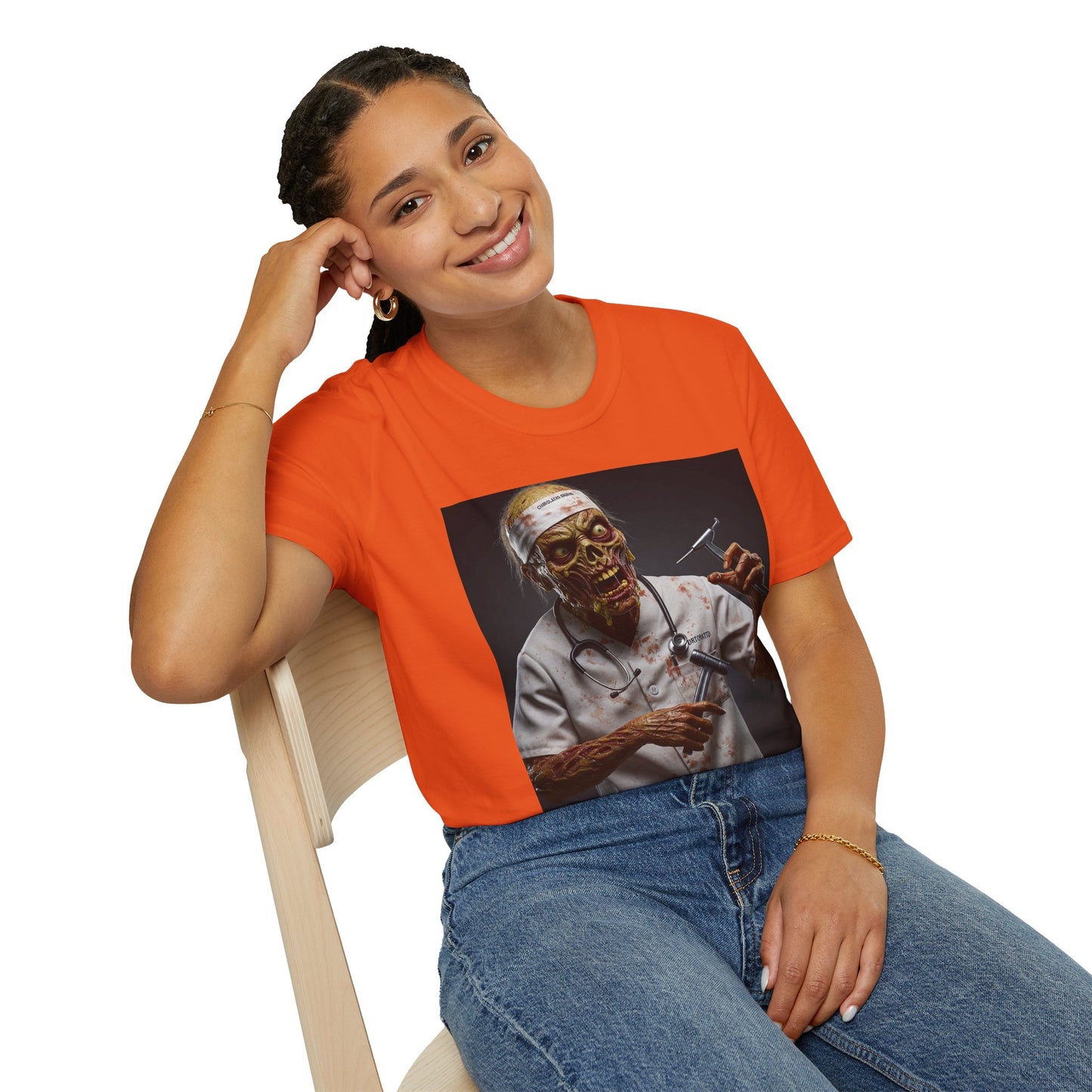 Zombie Doctor Unisex Softstyle T-Shirt - Perfect for Halloween & Horror Fans