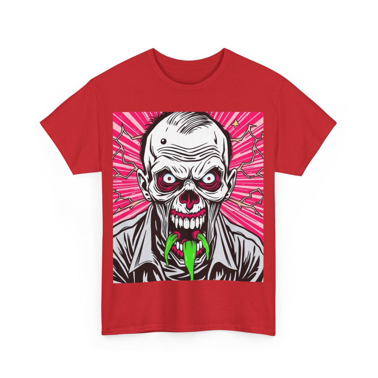 UK - Graphic Horror Tee - Unisex Cotton Shirt with Zombie Design