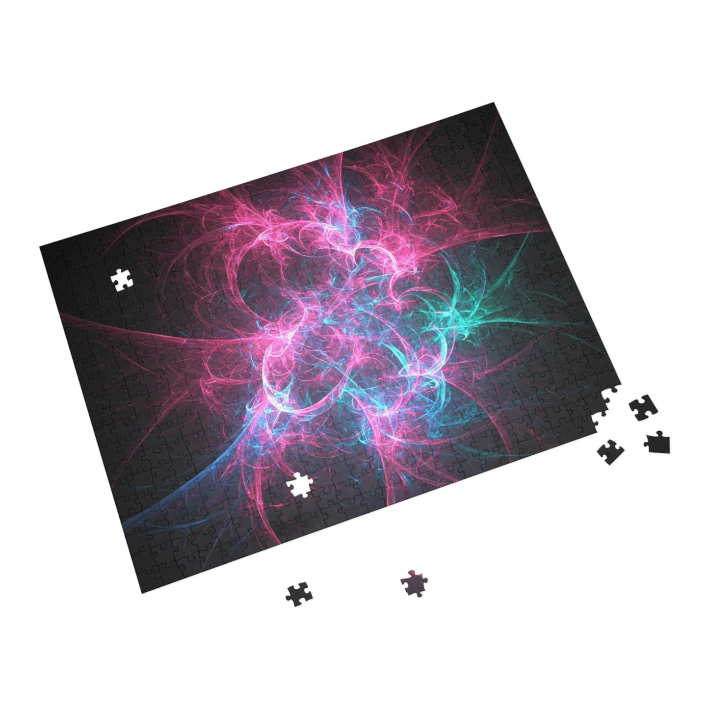 Colorful Abstract Fractal Puzzle (500-Piece) - Relaxing Brain Teaser for All Ages