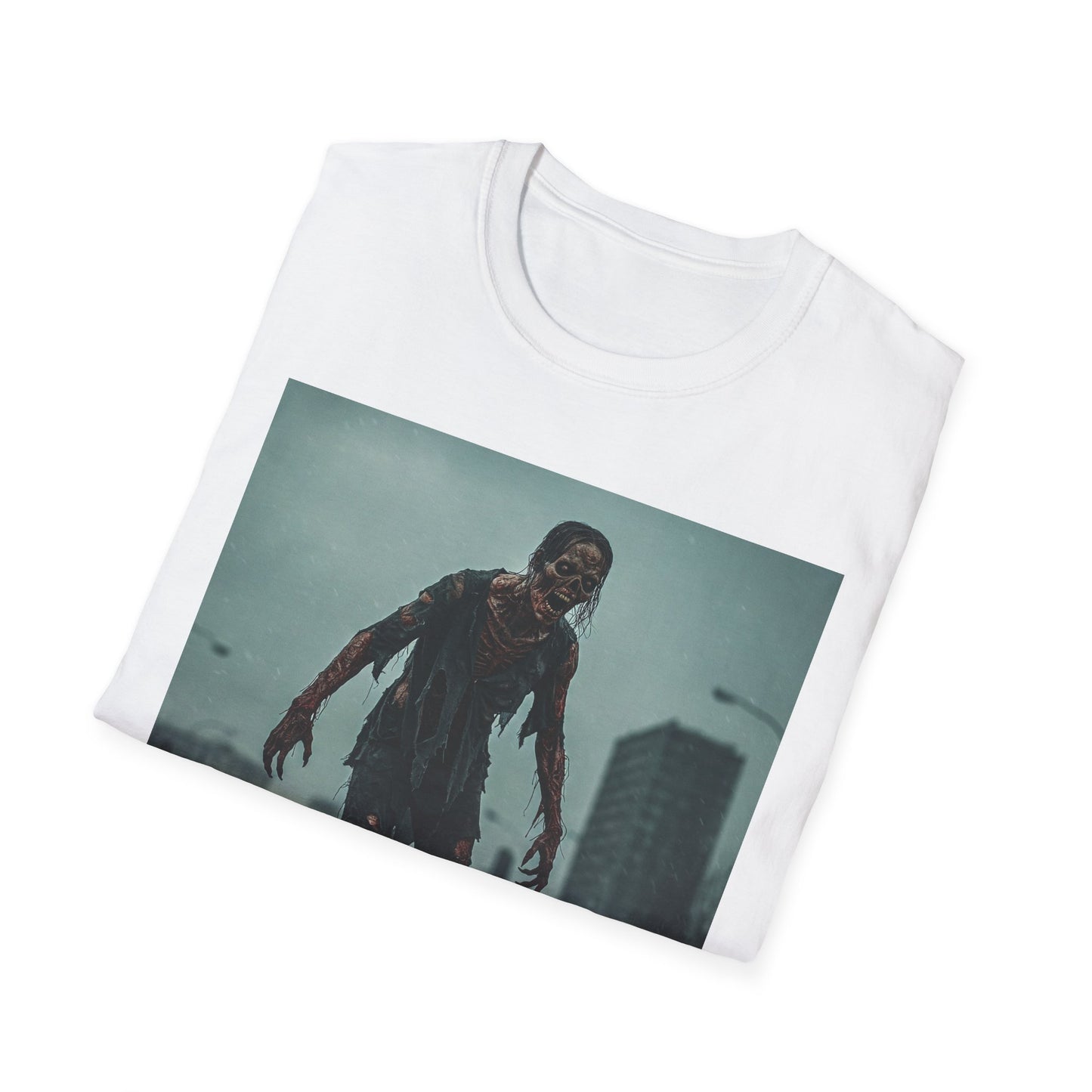 Zombie Apocalypse Unisex Softstyle T-Shirt - Eerie Horror Graphic Tee