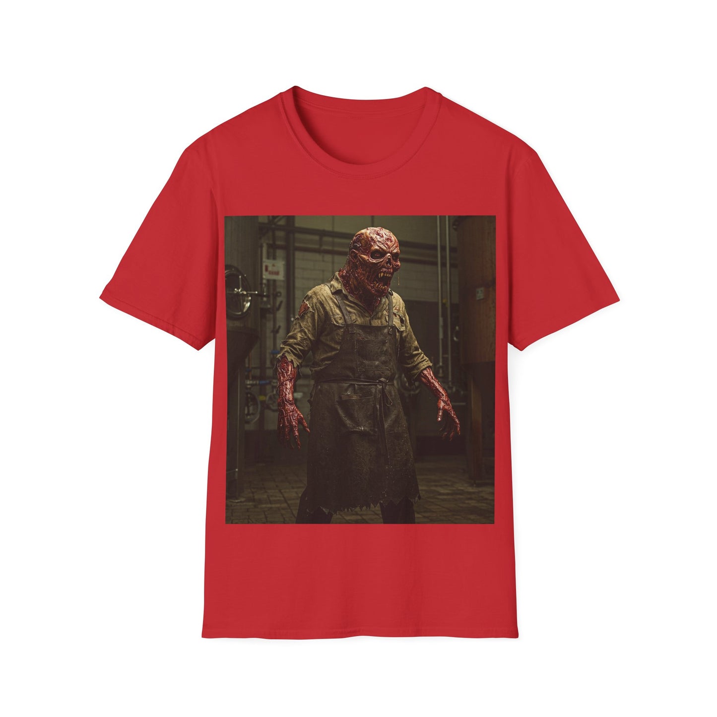 UK - Horror-Themed Unisex Softstyle T-Shirt with Monster Graphic