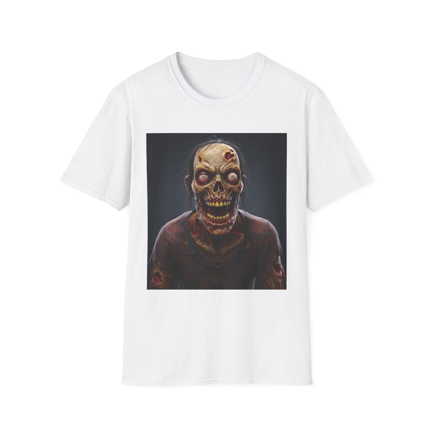 Apocalyptic Portrait Tee, bold, decaying zombie graphic