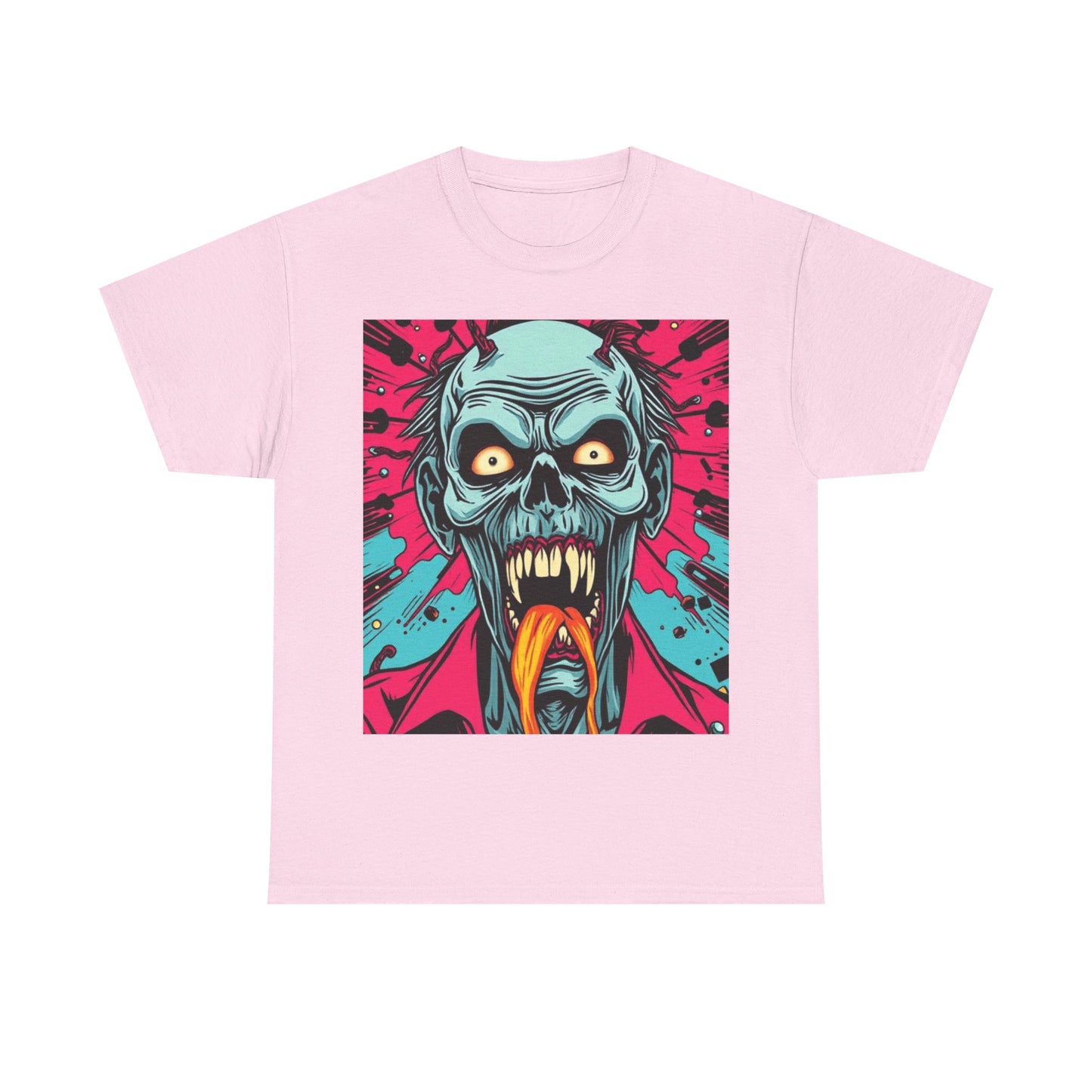 UK - Creepy Zombie Graphic Tee - Unisex Heavy Cotton Shirt for Horror Lovers