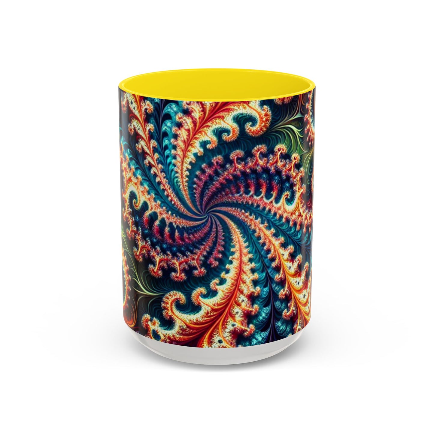 Vibrant Swirl Accent Coffee Mug - 11oz & 15oz