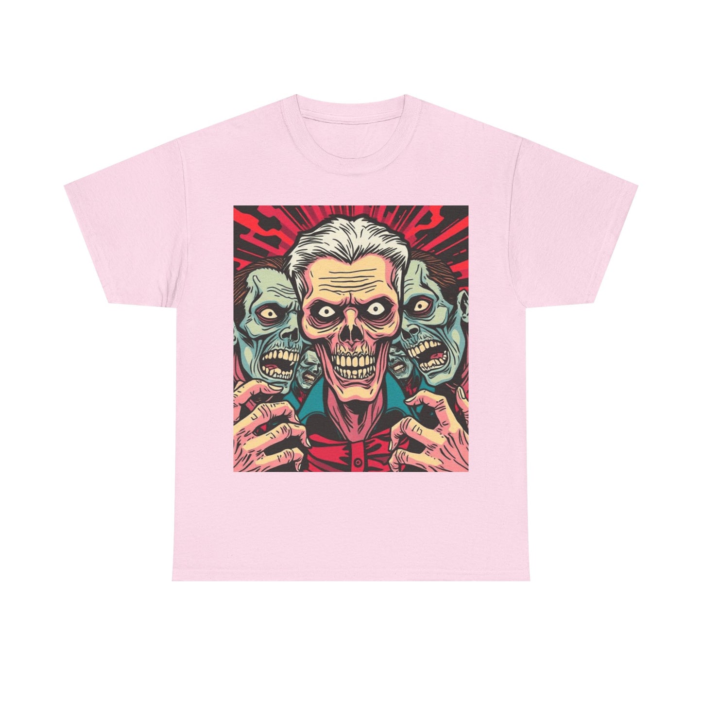 UK - Spooky Skull Graphic Unisex Heavy Cotton Tee - Perfect for Halloween and Casual Wear