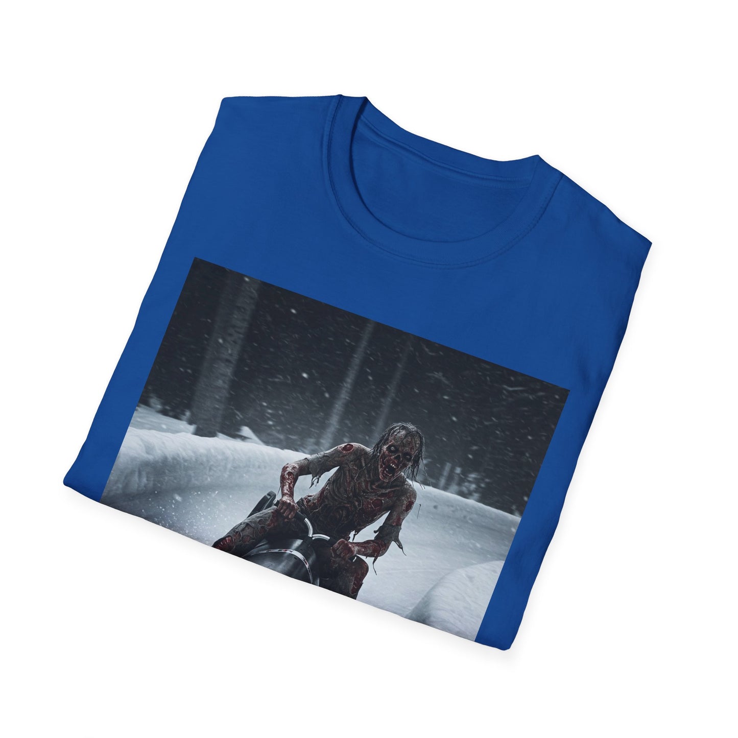 Chilling Winter Fun Apocalyptic Portrait Tee, bold, decaying zombie graphic