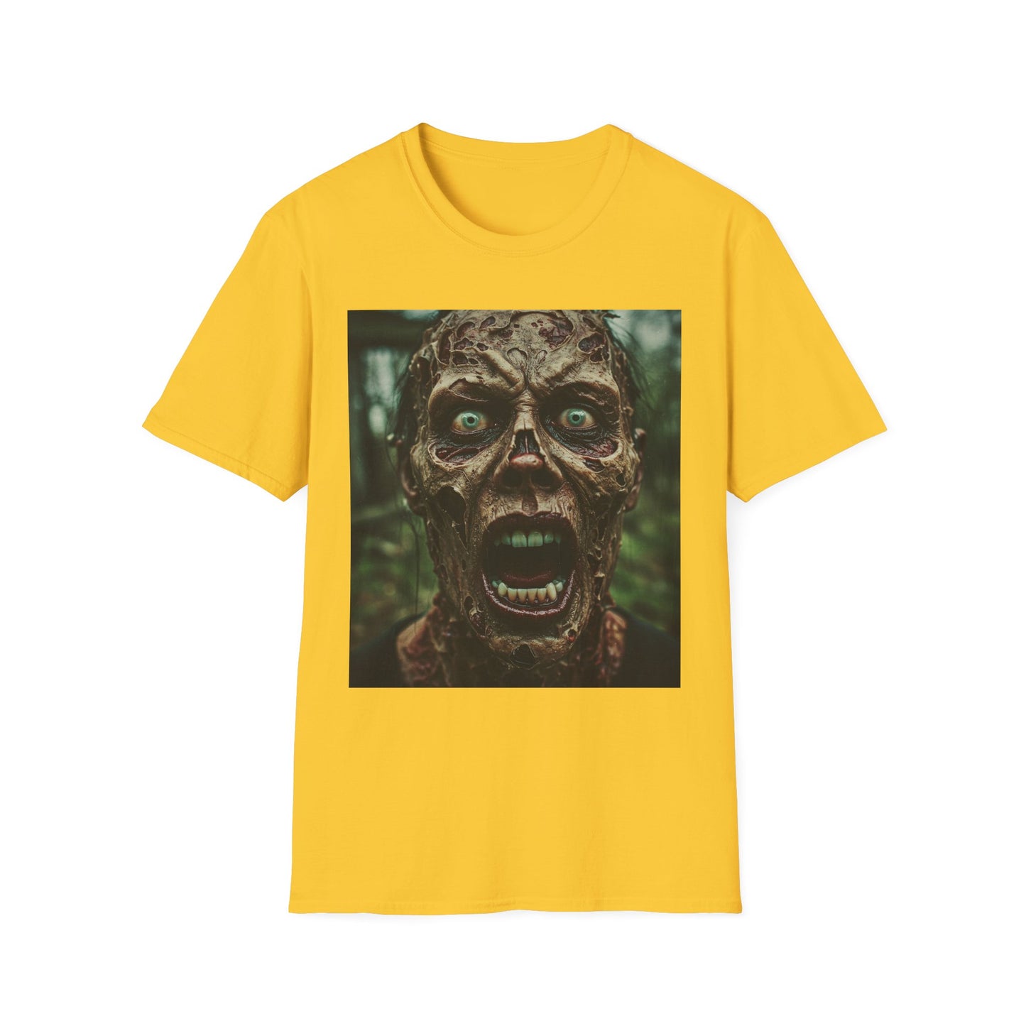 Apocalyptic Portrait Tee, bold, decaying zombie graphic