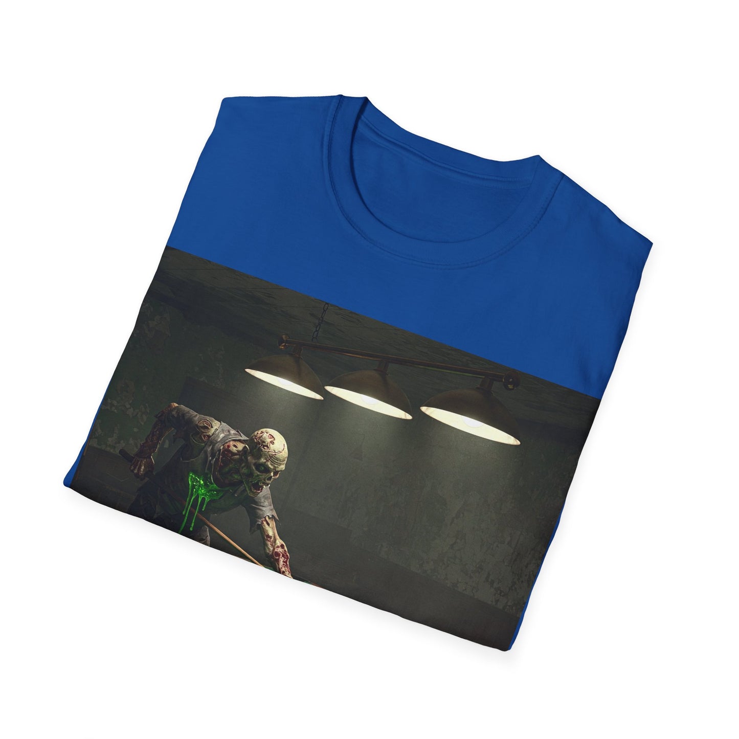 UK - Vintage Billiards Unisex Softstyle T-Shirt - Pool Table Design