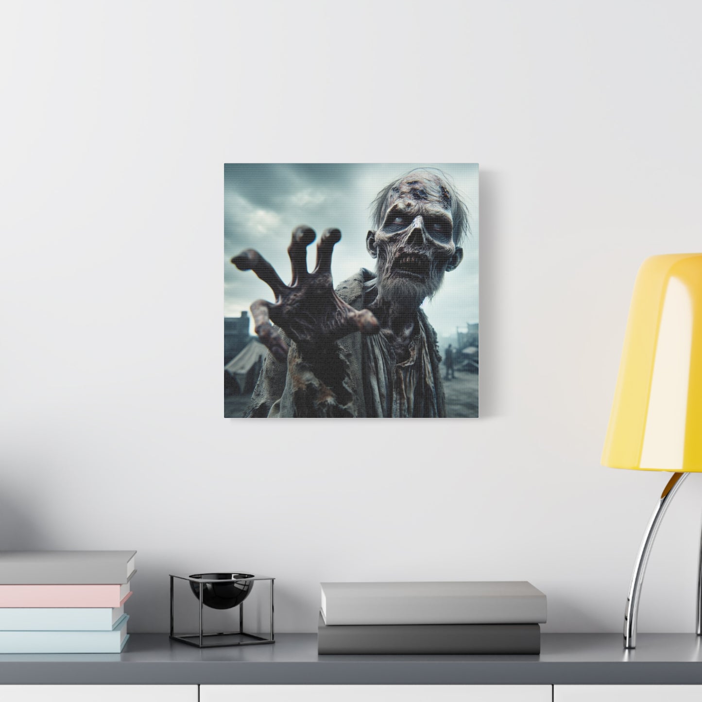 Zombie Hand Wall Art - Matte Stretched Canvas for Halloween Decor