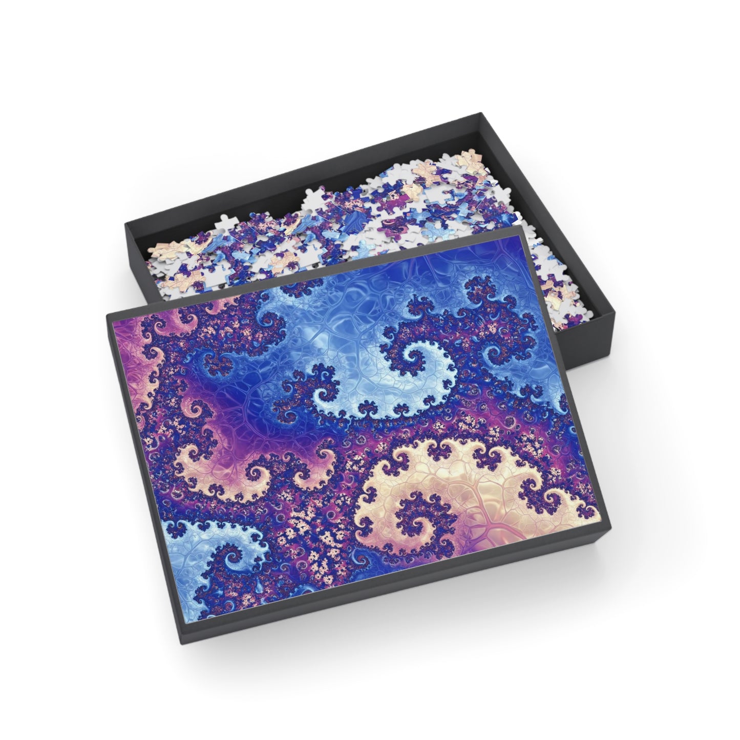 Colorful Fractal Puzzle - 96, 252, 500, 1000-Piece Options - Perfect for Family Game Night or Relaxing Activities
