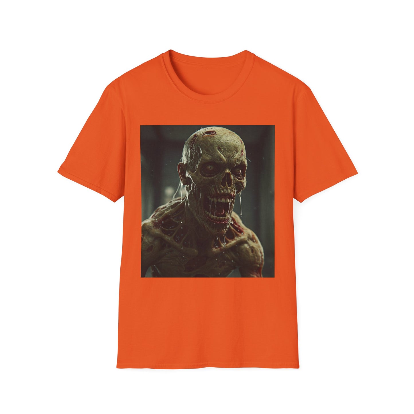 Apocalyptic Portrait Tee, bold, decaying zombie graphic