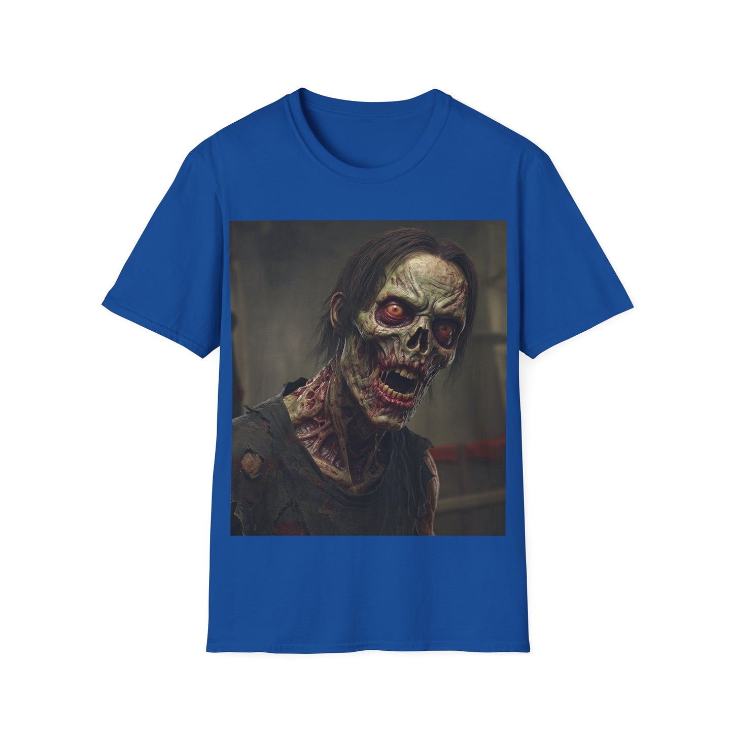 UK - Zombie Themed Unisex Softstyle T-Shirt - Perfect for Halloween and Horror Fans