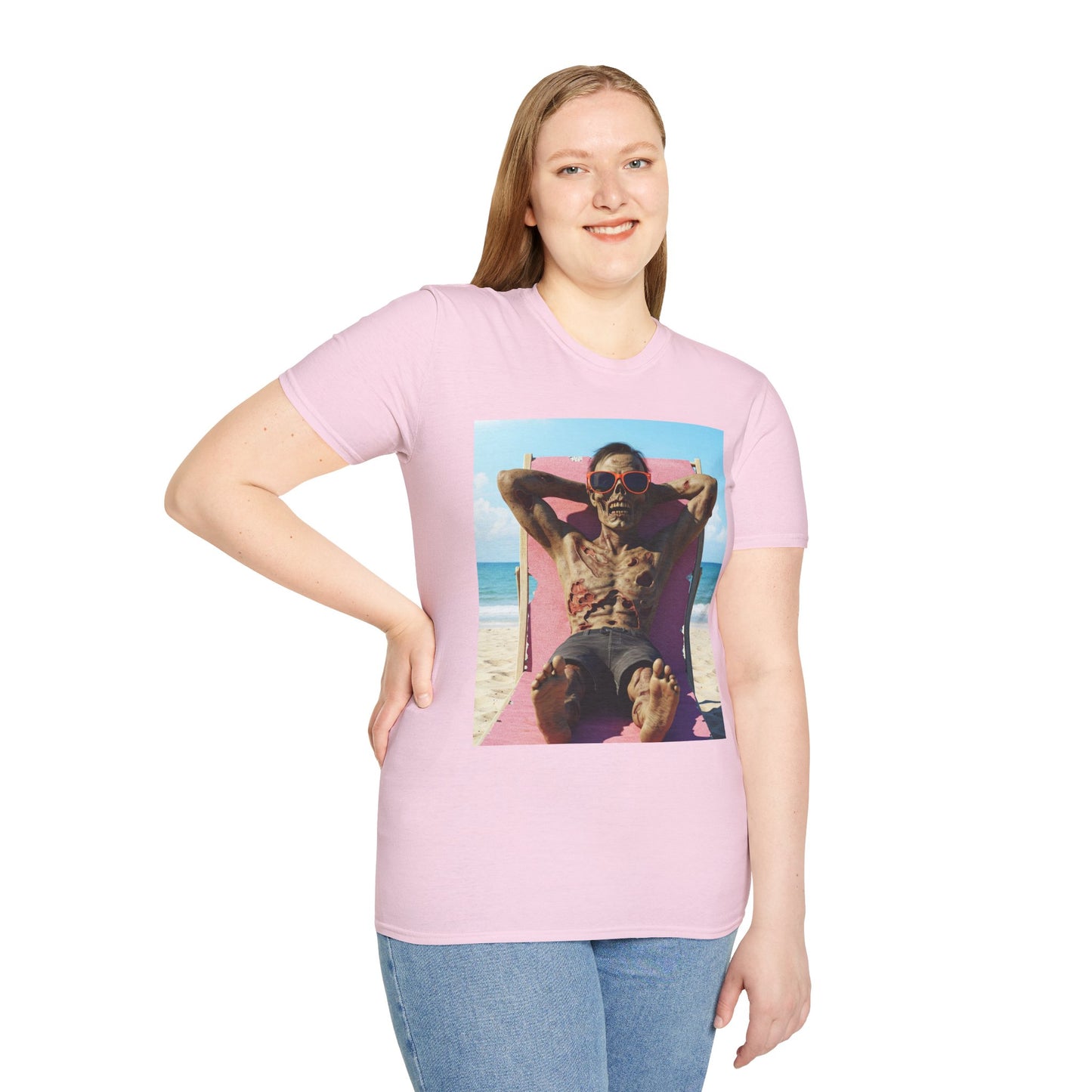 Beach Vibes Skeleton Unisex T-Shirt - Cool Summer Graphic Tee