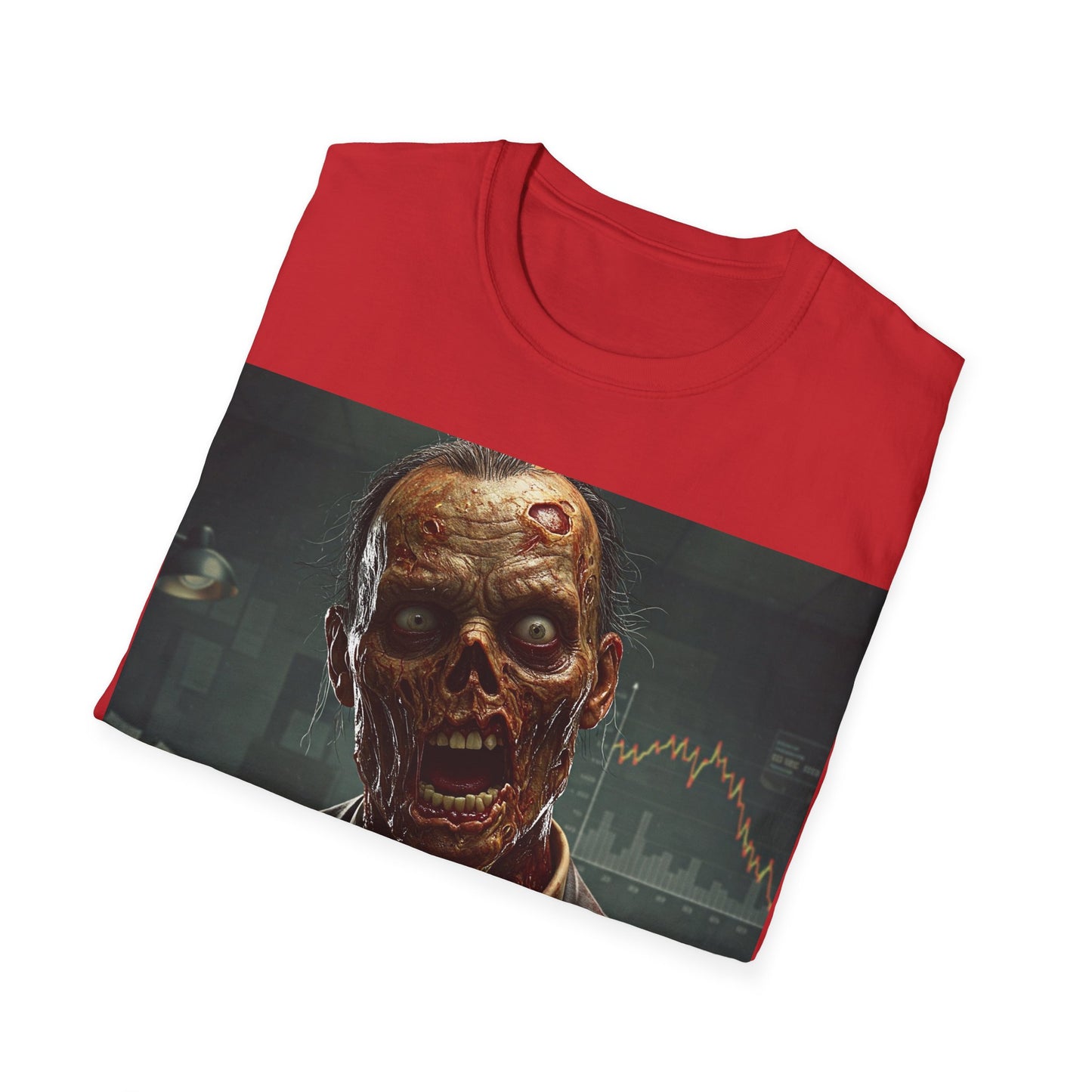 UK - Zombie Businessman Unisex Softstyle T-Shirt | Spooky Halloween Apparel