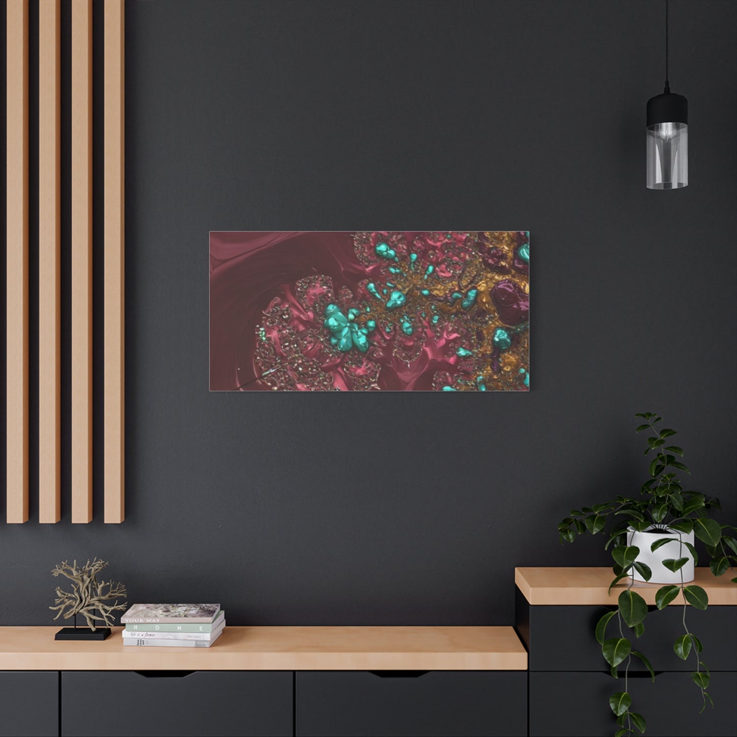 Abstract Art Canvas Print - Vibrant Fractal Design for Home Decor