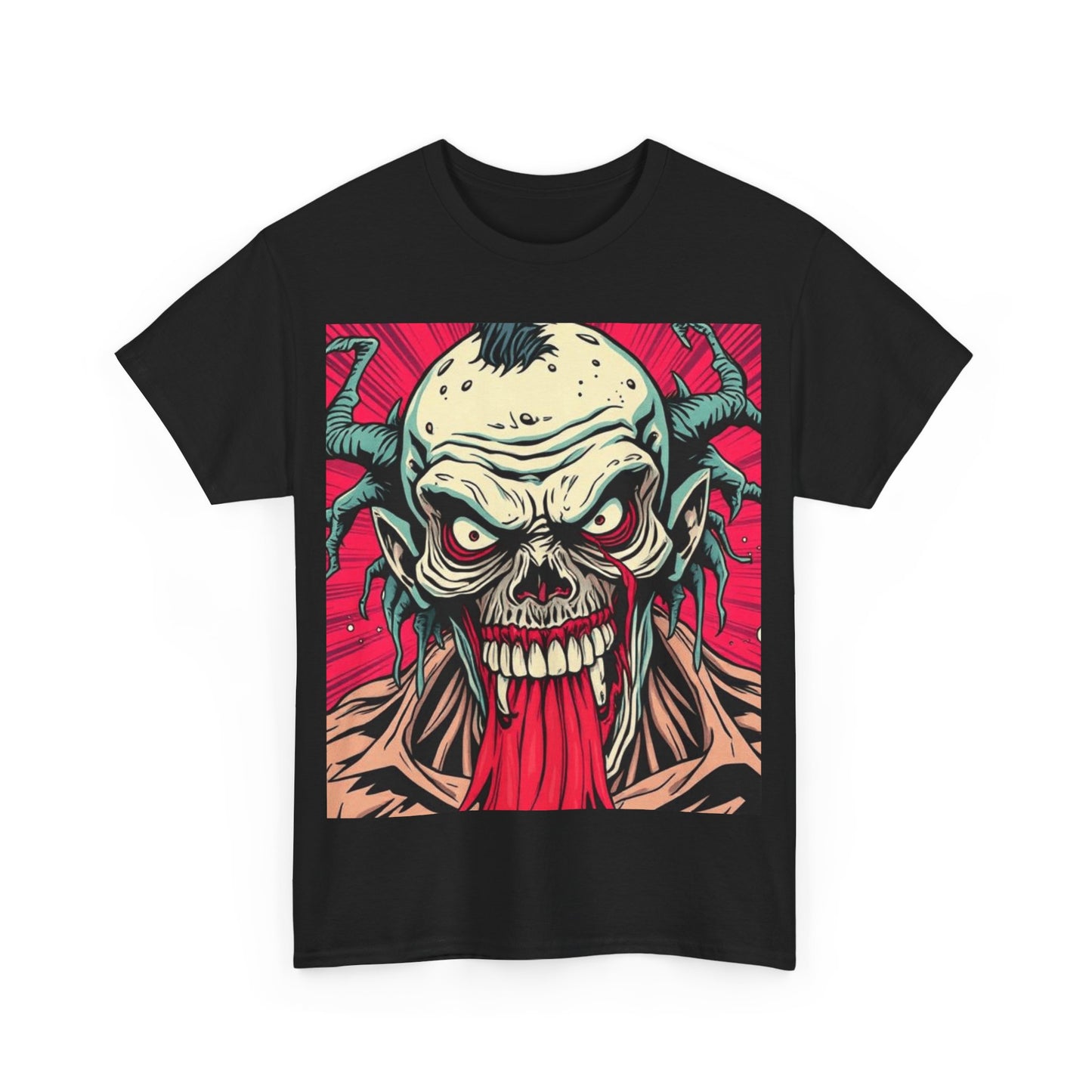 UK - Unisex Heavy Cotton Tee with Bold Skull Graphic - Perfect for Gifting and Casual Wear