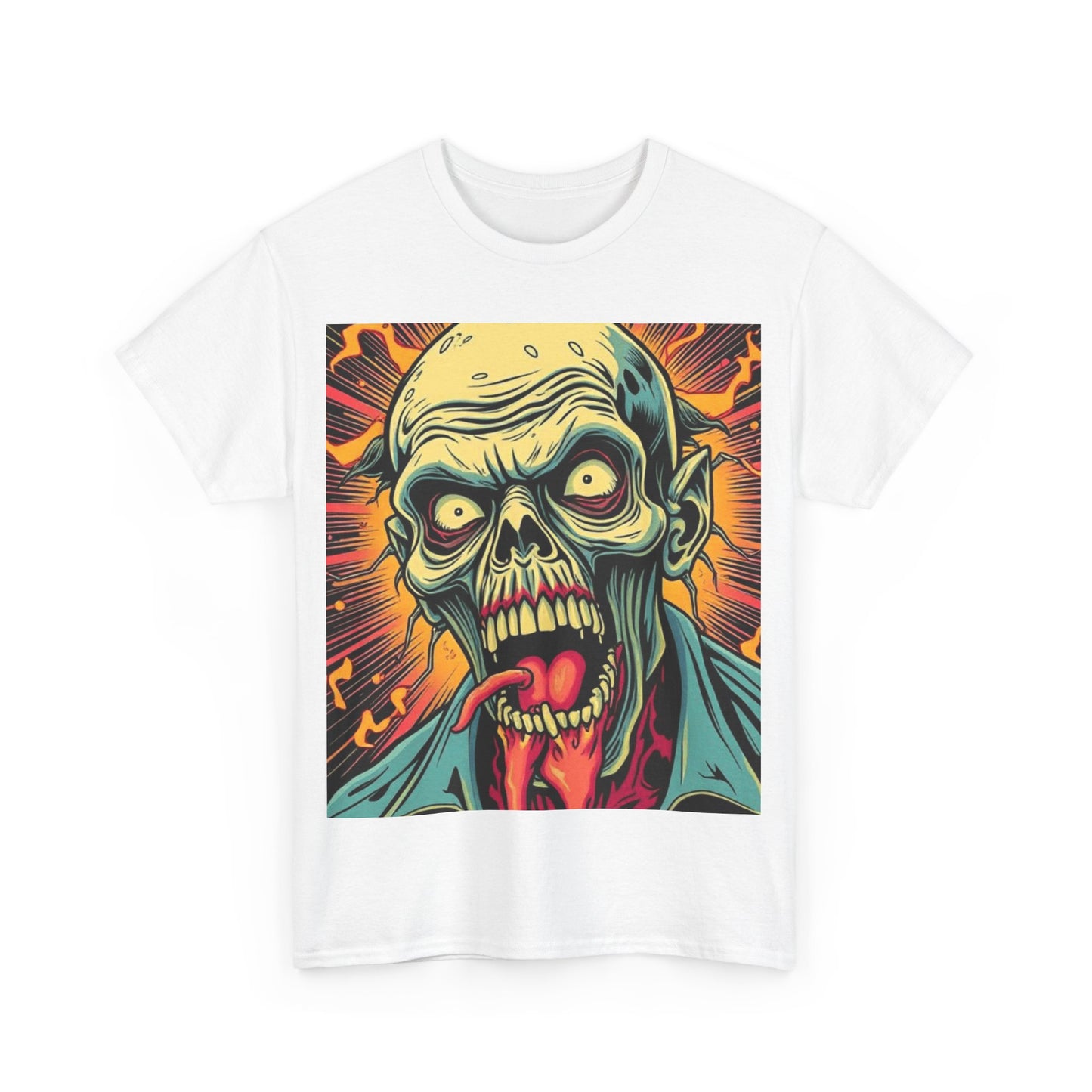 UK - Unisex Zombie Graphic Tee - Heavy Cotton T-Shirt for Horror Fans
