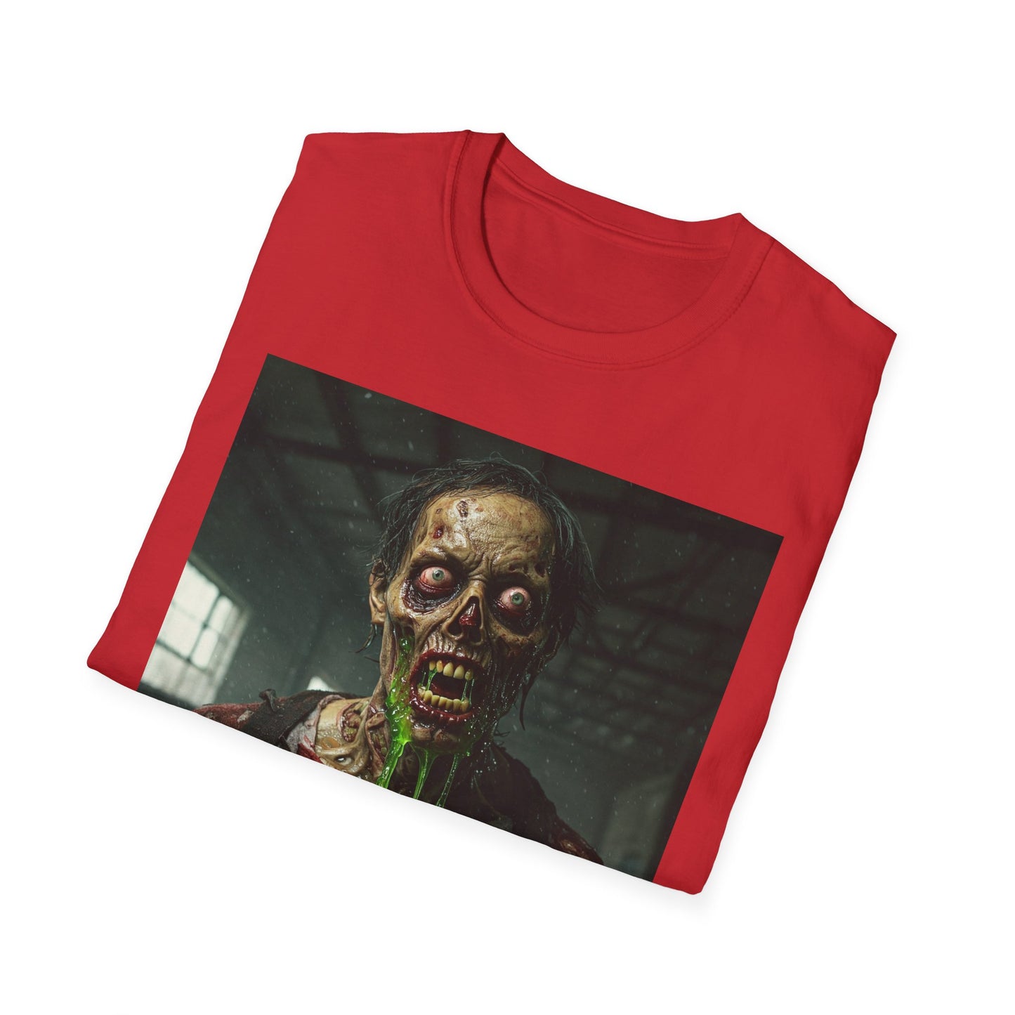 Apocalyptic Portrait Tee, bold, decaying zombie graphic