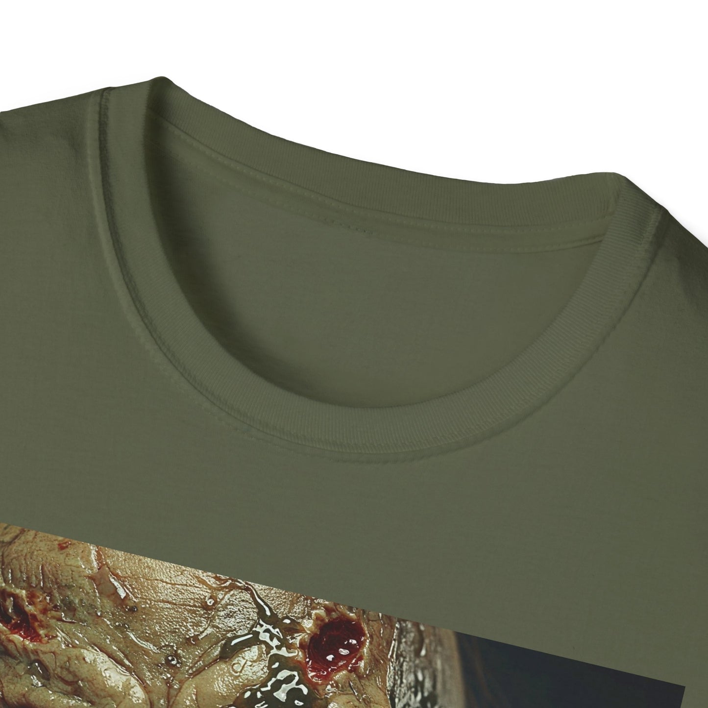 Apocalyptic Portrait Tee, bold, decaying zombie graphic