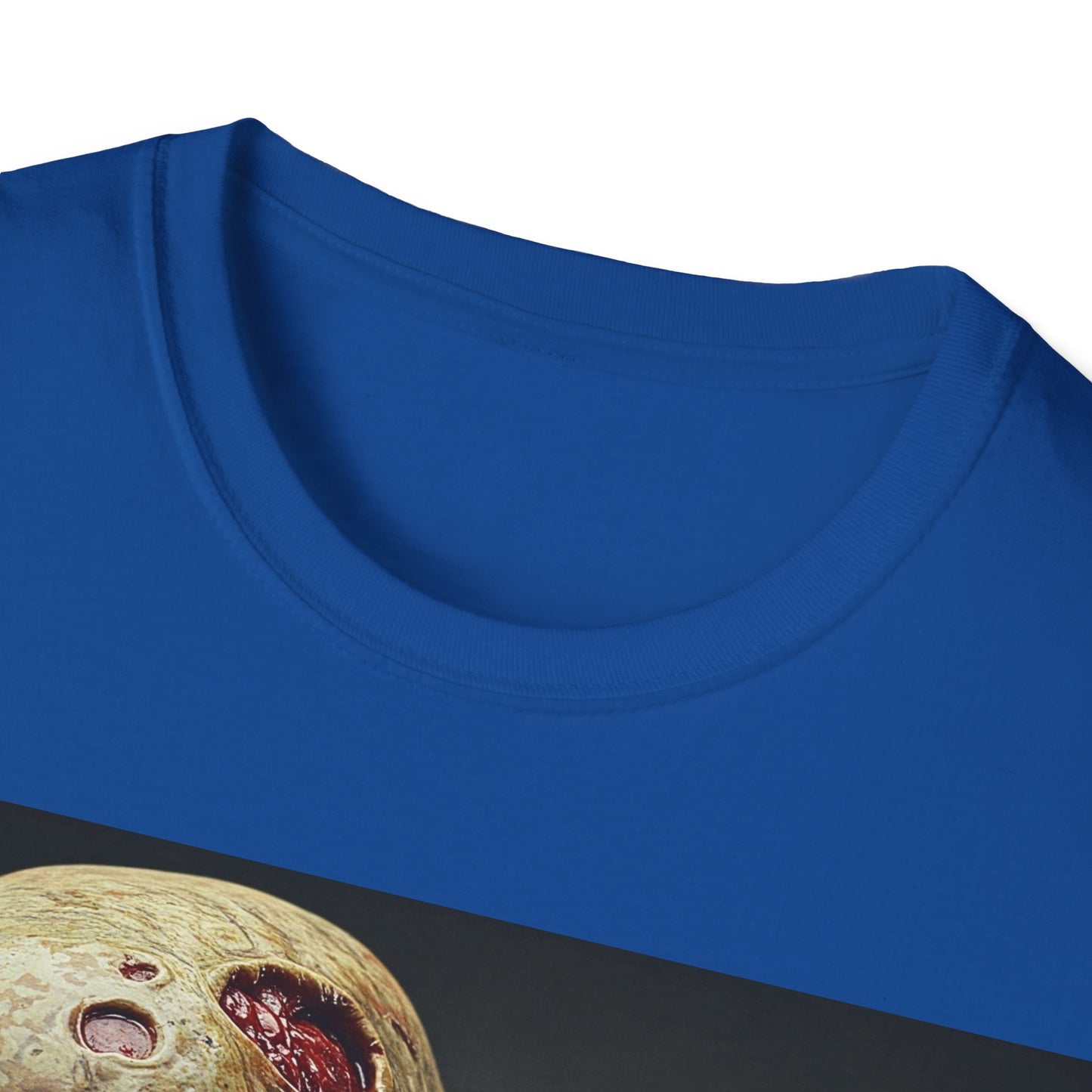 UK - Zombie Skull Unisex Softstyle T-Shirt - Spooky Halloween Tee