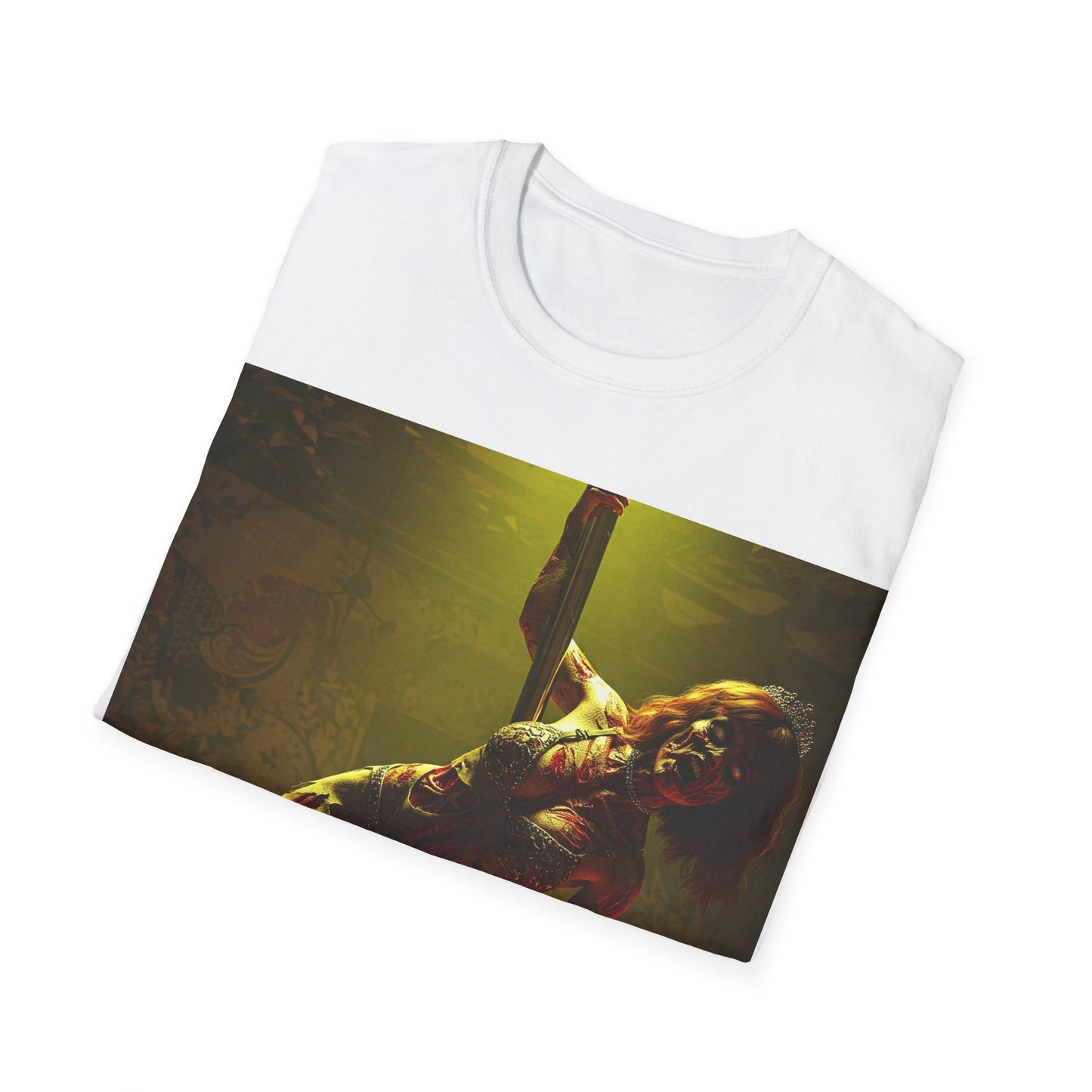 UK - Vibrant Zombie Dance Apocalyptic Portrait Tee, bold, decaying zombie graphic