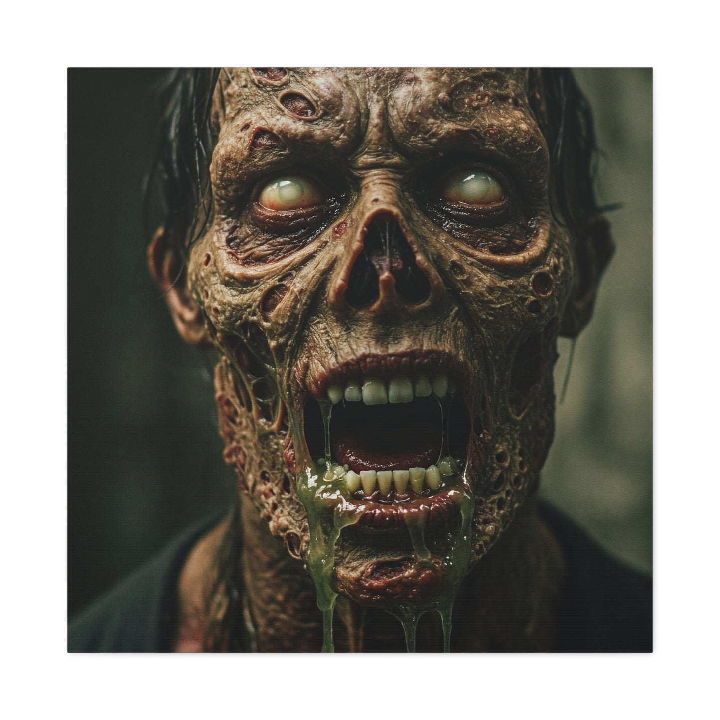 Creepy Zombie Canvas Art - Spooky Home Decor for Halloween Lovers