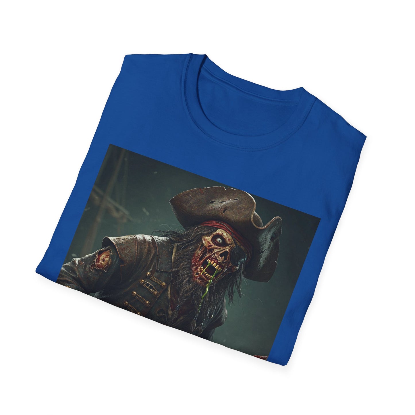 Zombie Pirate Graphic Unisex T-Shirt - Perfect for Halloween and Casual Wear