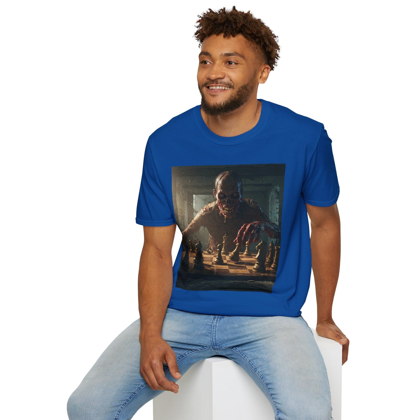Vintage Chess Monster Unisex Softstyle T-Shirt - Perfect for Game Nights and Fantasy Fans