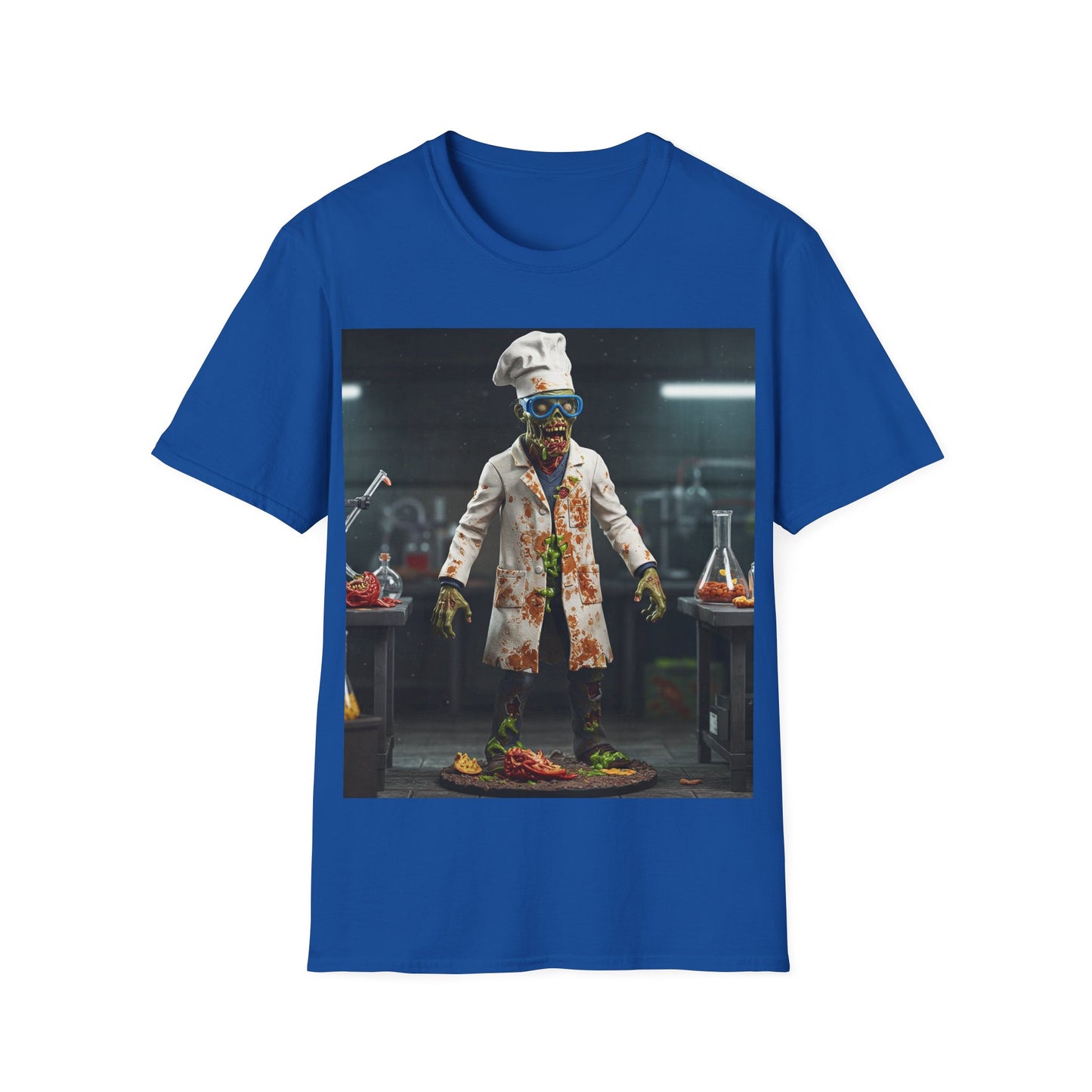 UK - Zombie Chef Unisex Softstyle T-Shirt - Fun Halloween Casualwear