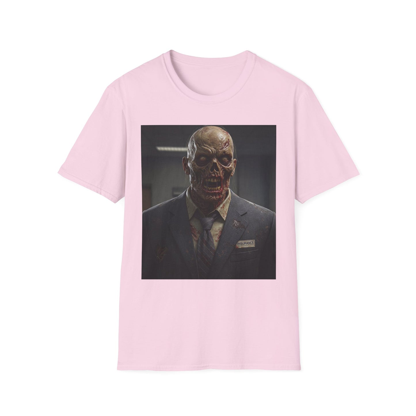 Creepy Zombie Businessman Unisex Softstyle T-Shirt