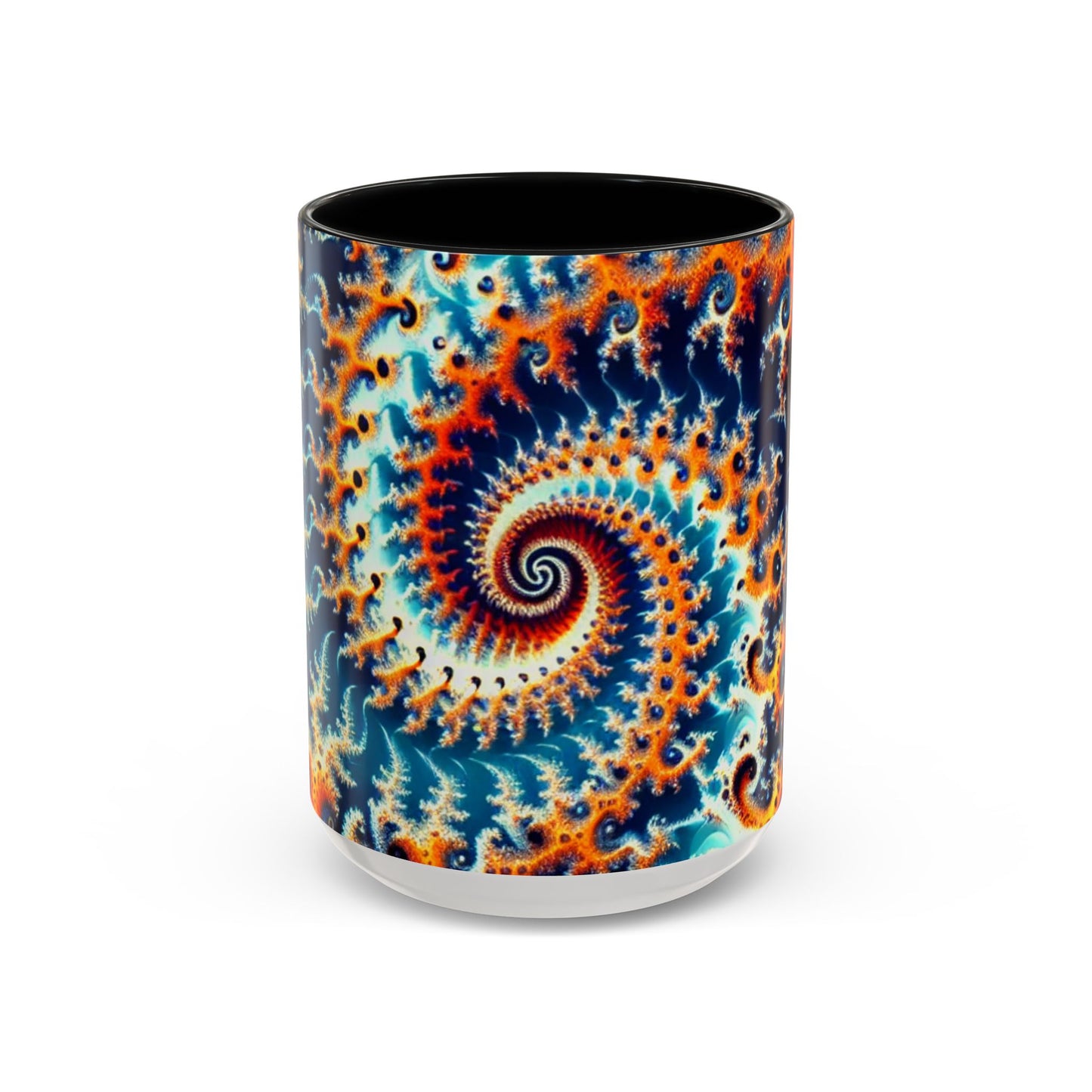 Vibrant Spiral Design Coffee Mug - 11/15oz Ceramic Accent Cup for Art Lovers