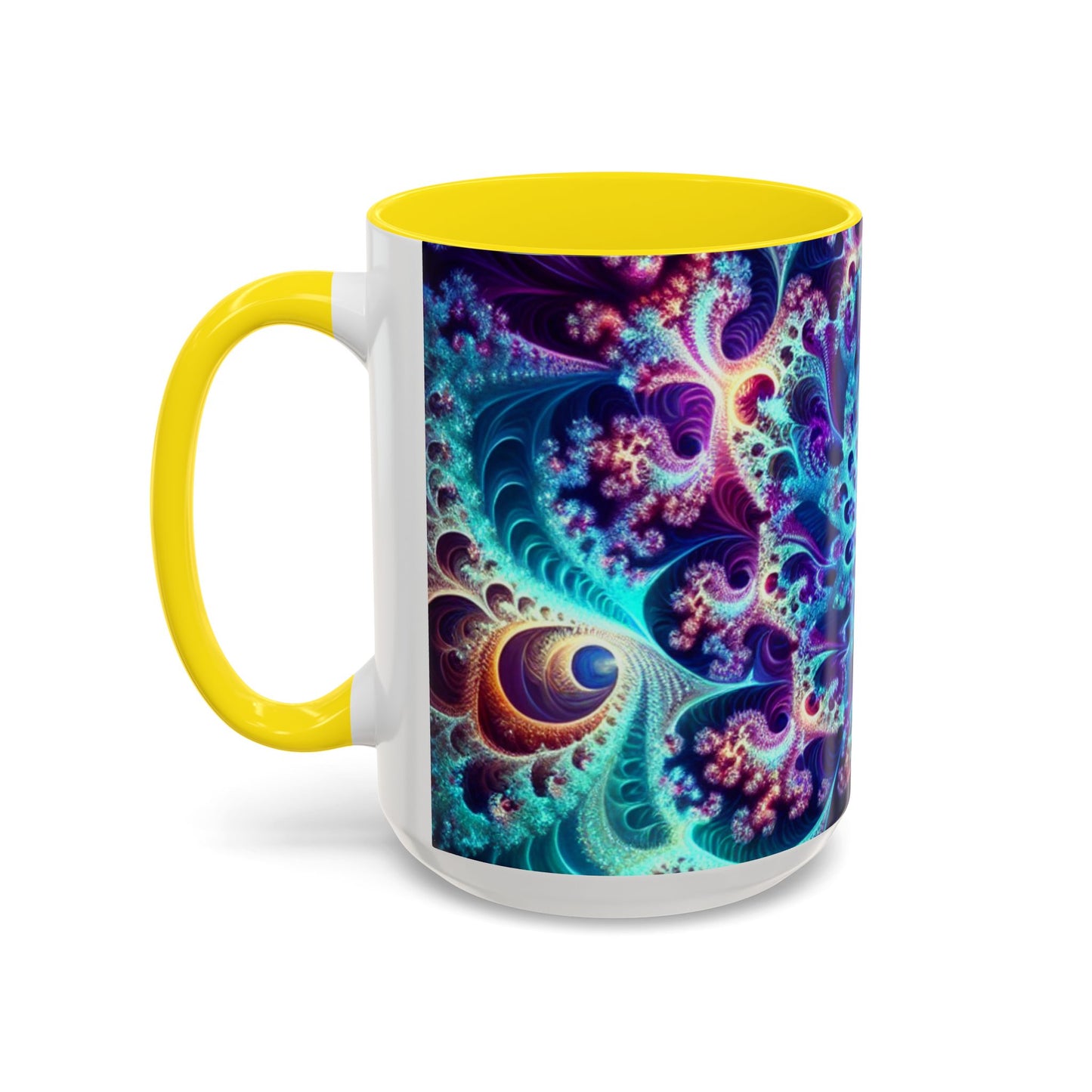 Colorful Spiral Accent Coffee Mug - 11 & 15oz
